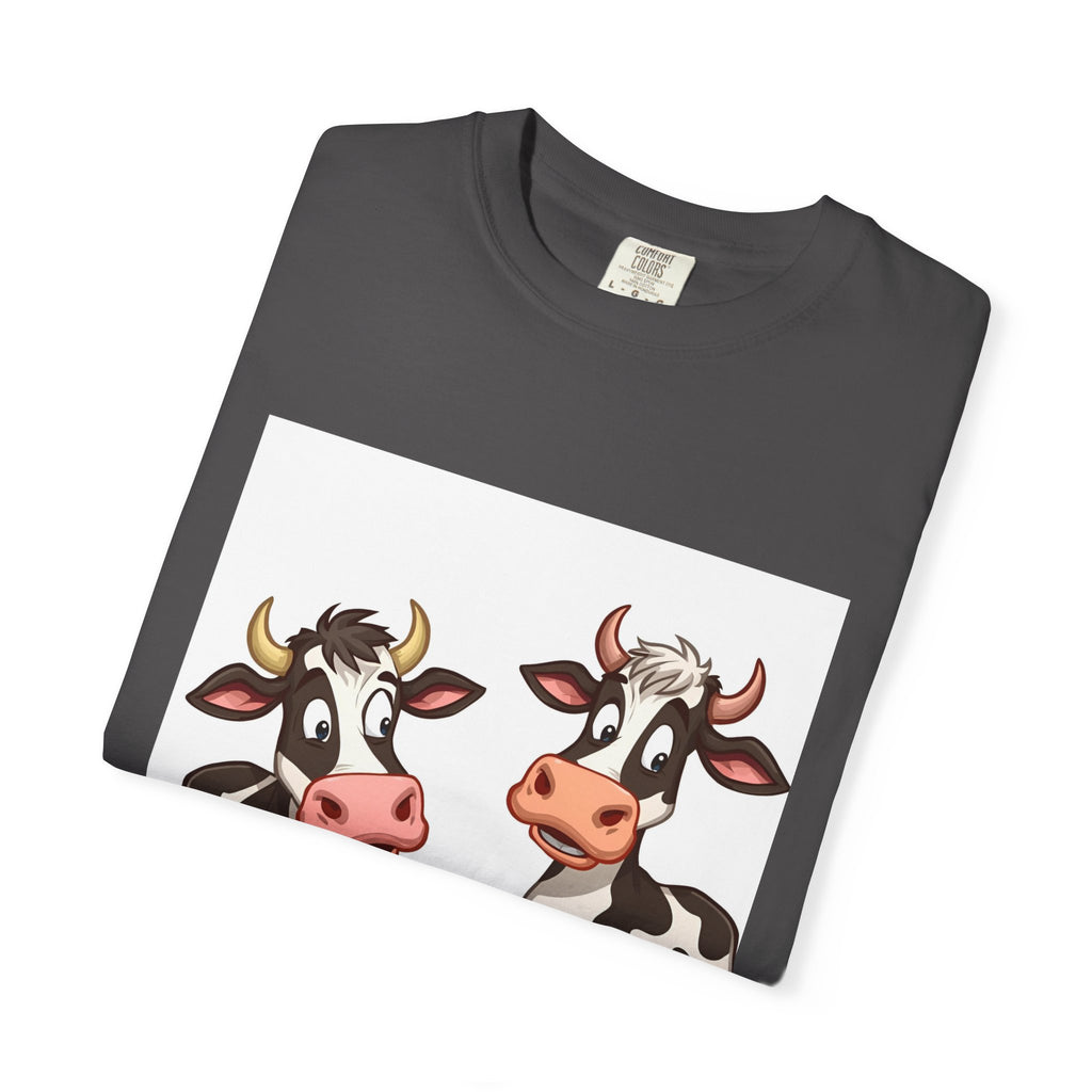 Cute Cows Unisex T-Shirt, Cute Cow Graphic Tee, Animal Lover Gift, Casual Wear, Birthday Present, Fun Farm Shirt