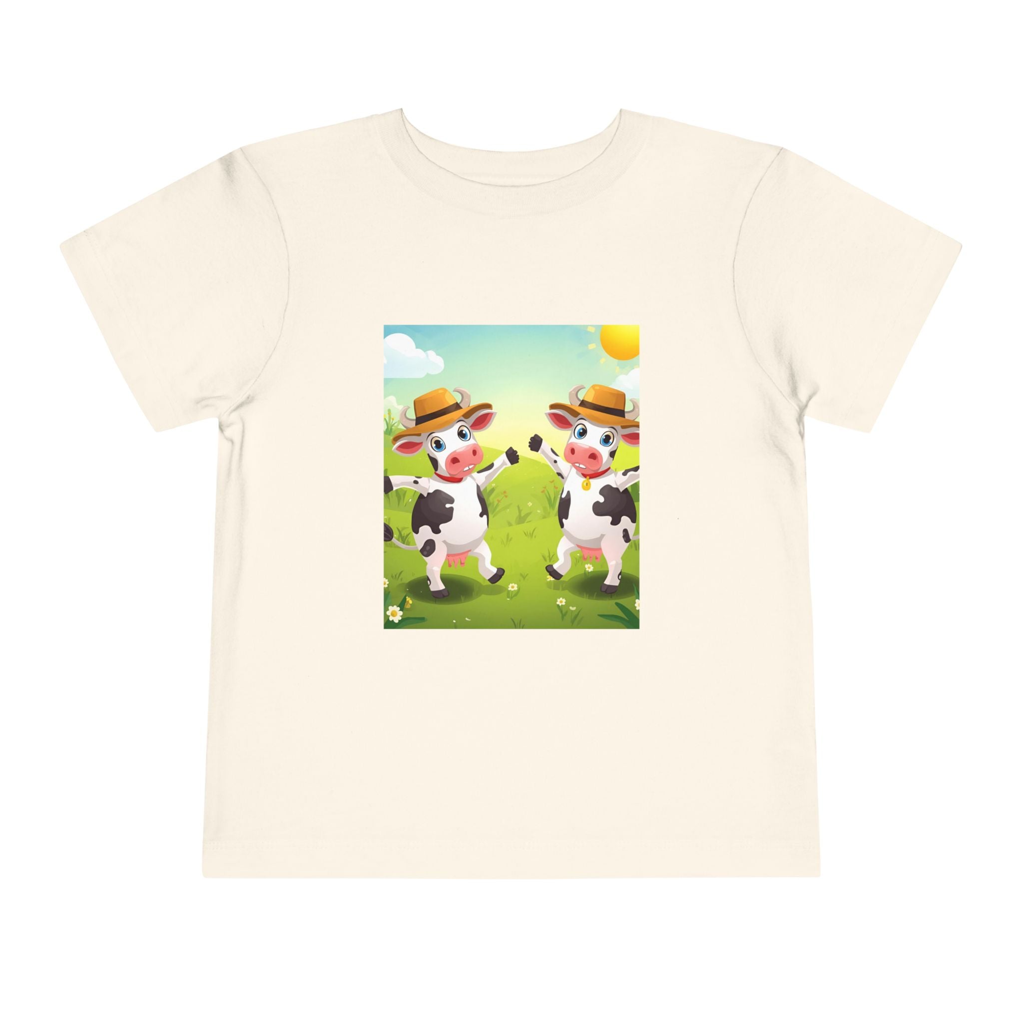 Cute Cow Fun Farm Toddler Short Sleeve Tee