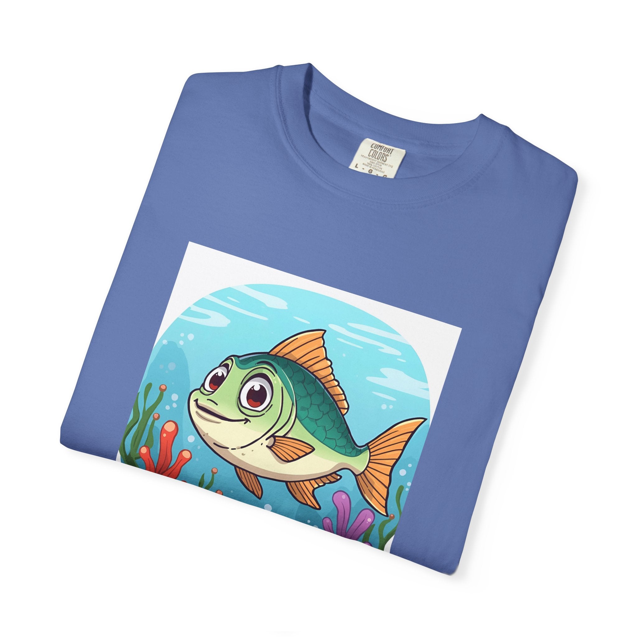 Playful Fish T-Shirt for Nature Lovers, Here Fishy Fishy Fishy Tee, Unisex Casual Wear, Perfect for Birthdays, Summer Fun, Beach Outings