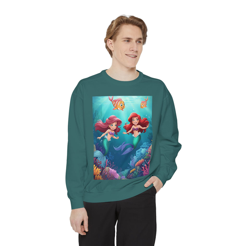 Mermaid Unisex Garment-Dyed Sweatshirt