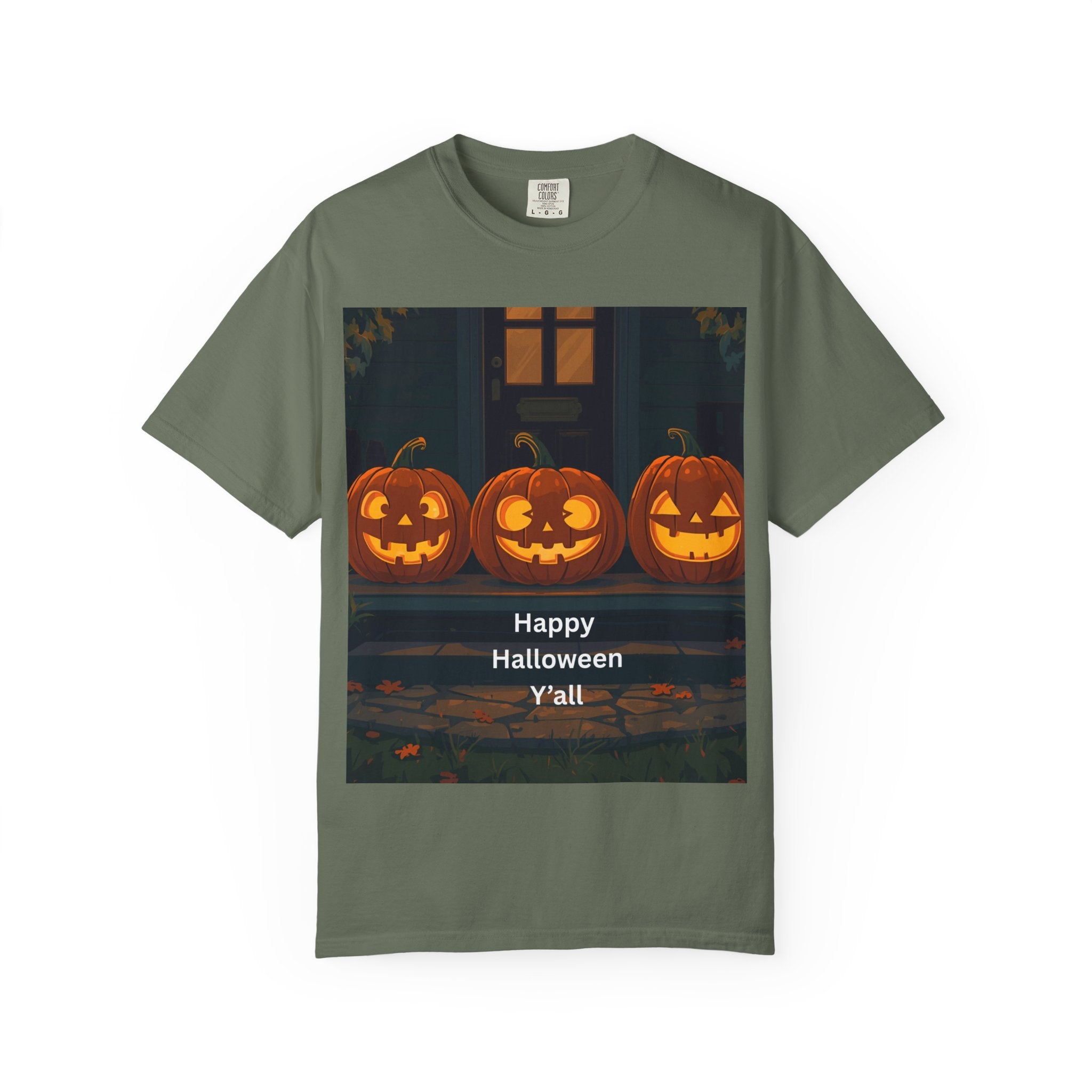 Happy Halloween Unisex T-Shirt, Spooky Season Apparel, Halloween Costume, Fall T-Shirt, Pumpkin Design Shirt, Y'all Graphic Tee