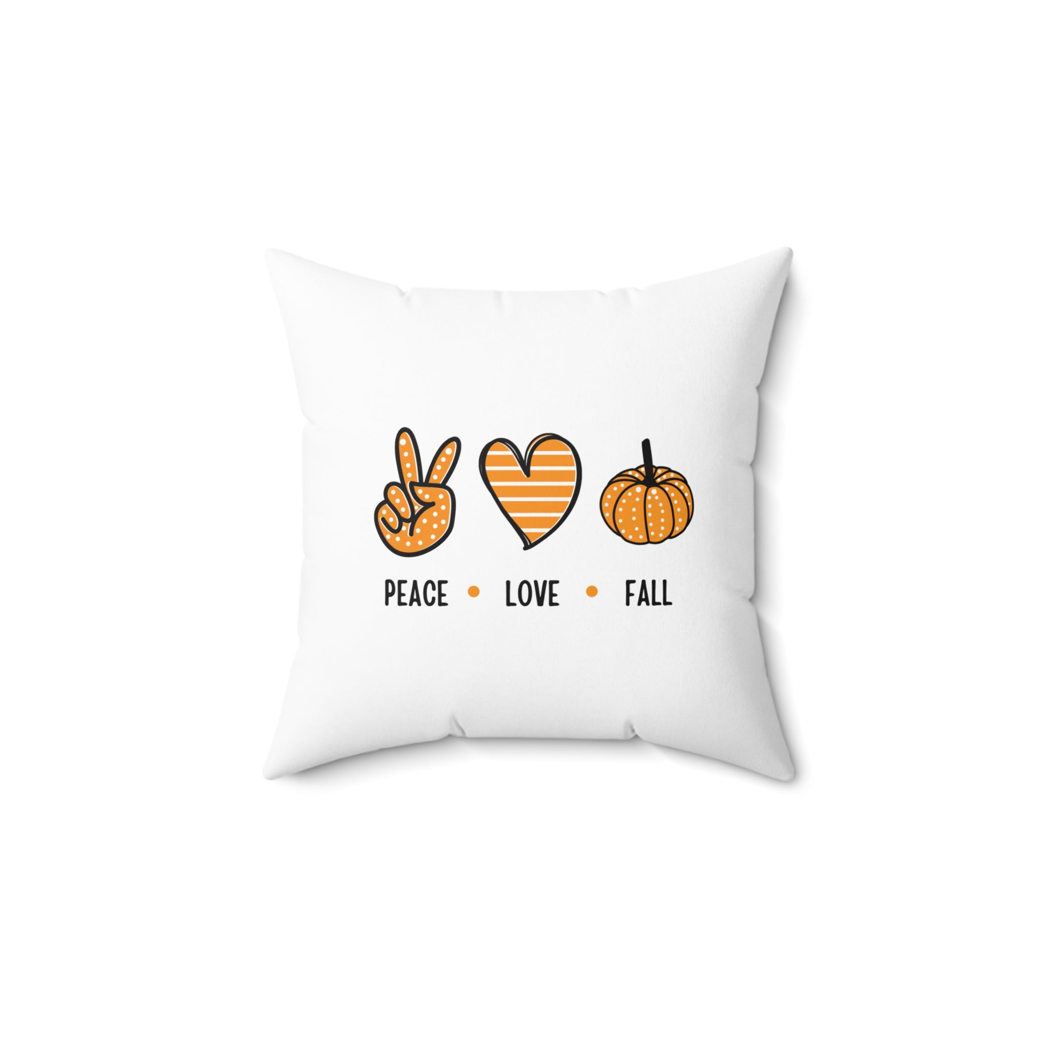 Peace Love Fall Spun Polyester Square Pillow