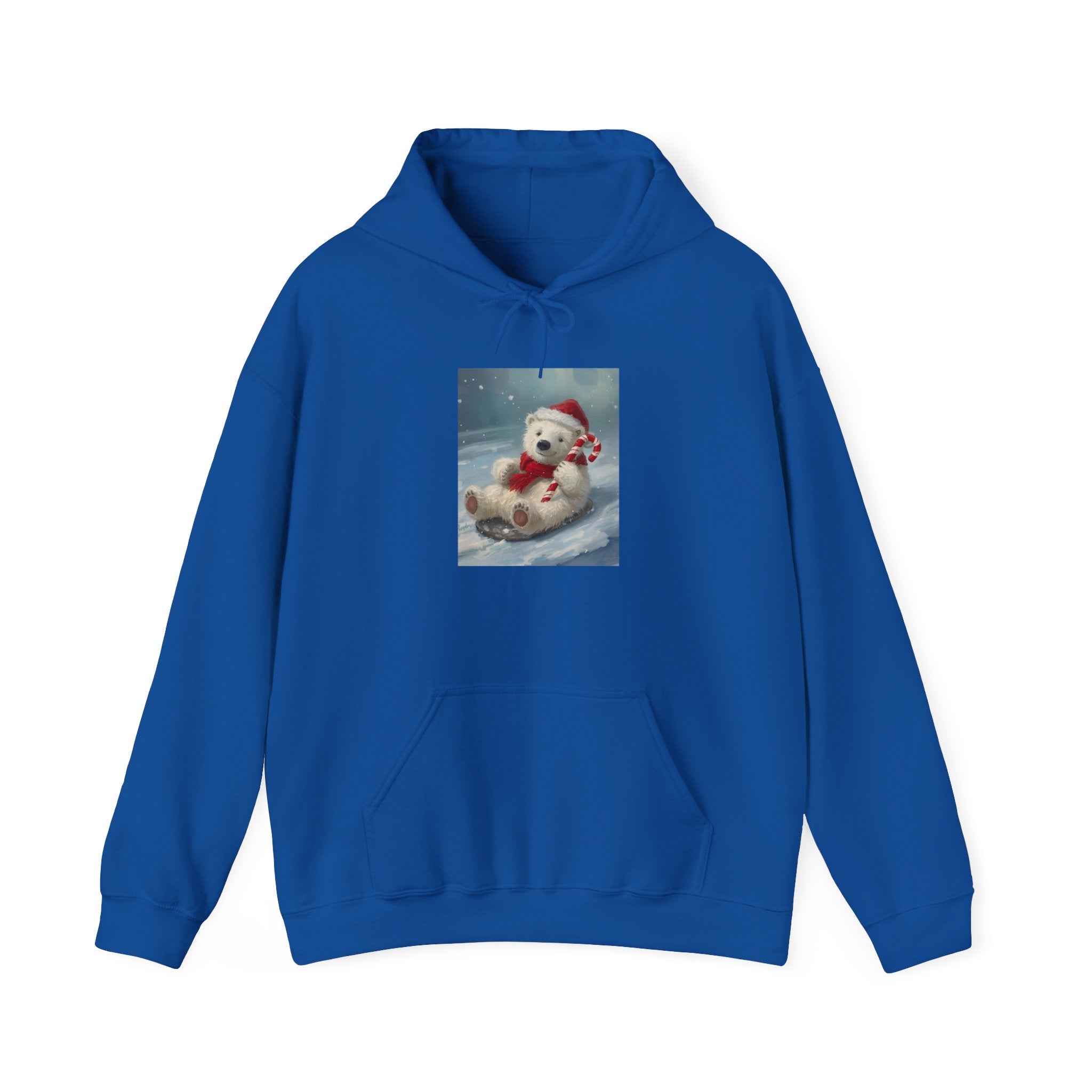 Cozy Holiday Bear Hoodie, Cute Winter Sweatshirt, Christmas Gift, Unisex Sweater, Warm Apparel for Winter Fun