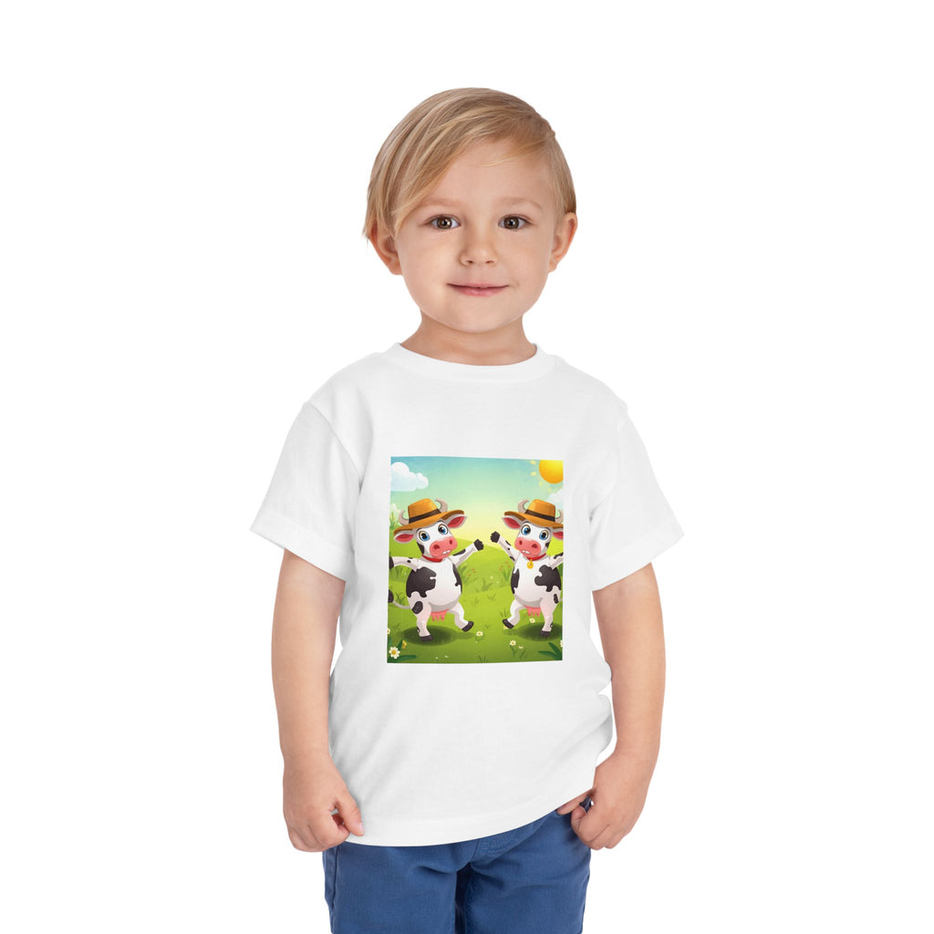 Cute Cow Fun Farm Toddler Short Sleeve Tee