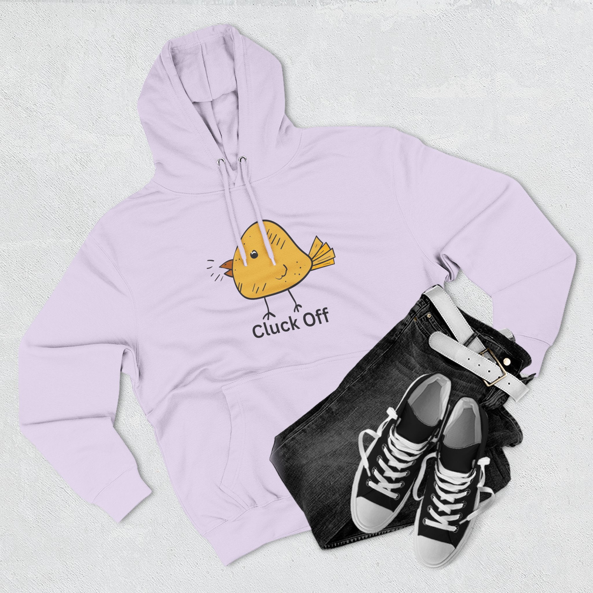 Cluck Off Funny Bird Hoodie, Quirky Fleece Hoodie, Gifting for Bird Lovers, Casual Wear, Perfect for Relaxing