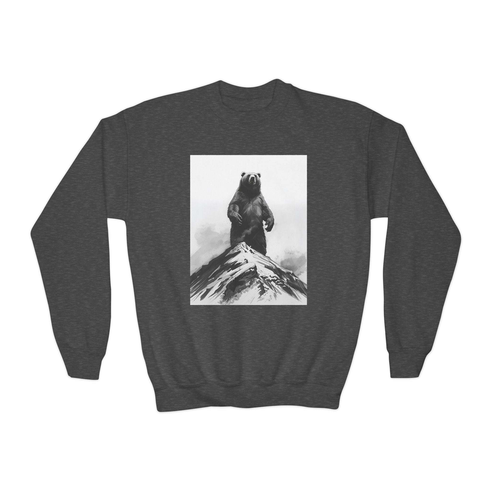 Bear Mountain Snow Youth Crewneck Sweatshirt
