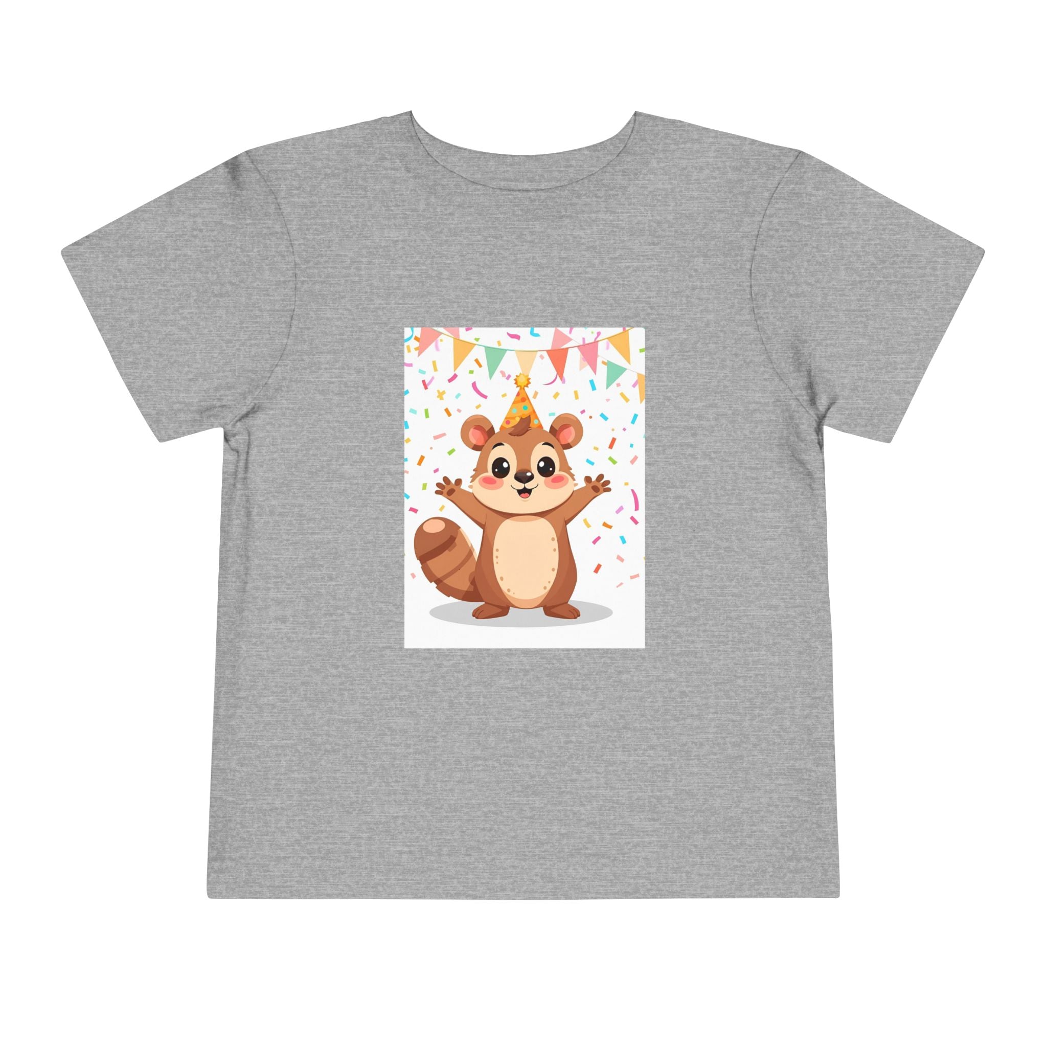 Party Animal With Squirl Toddler Short Sleeve Tee