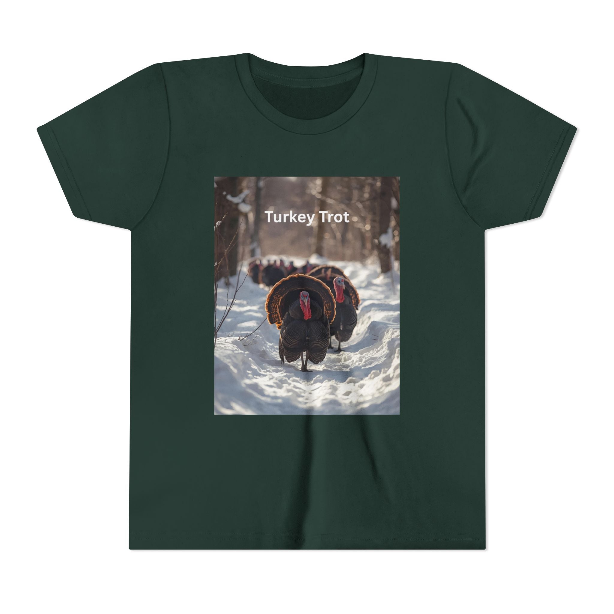 Thanksgiving Turkey Trot Youth Tee, Cute Holiday Shirt, Fall Apparel, Kids Thanksgiving Outfit, Funny Tee for Celebration