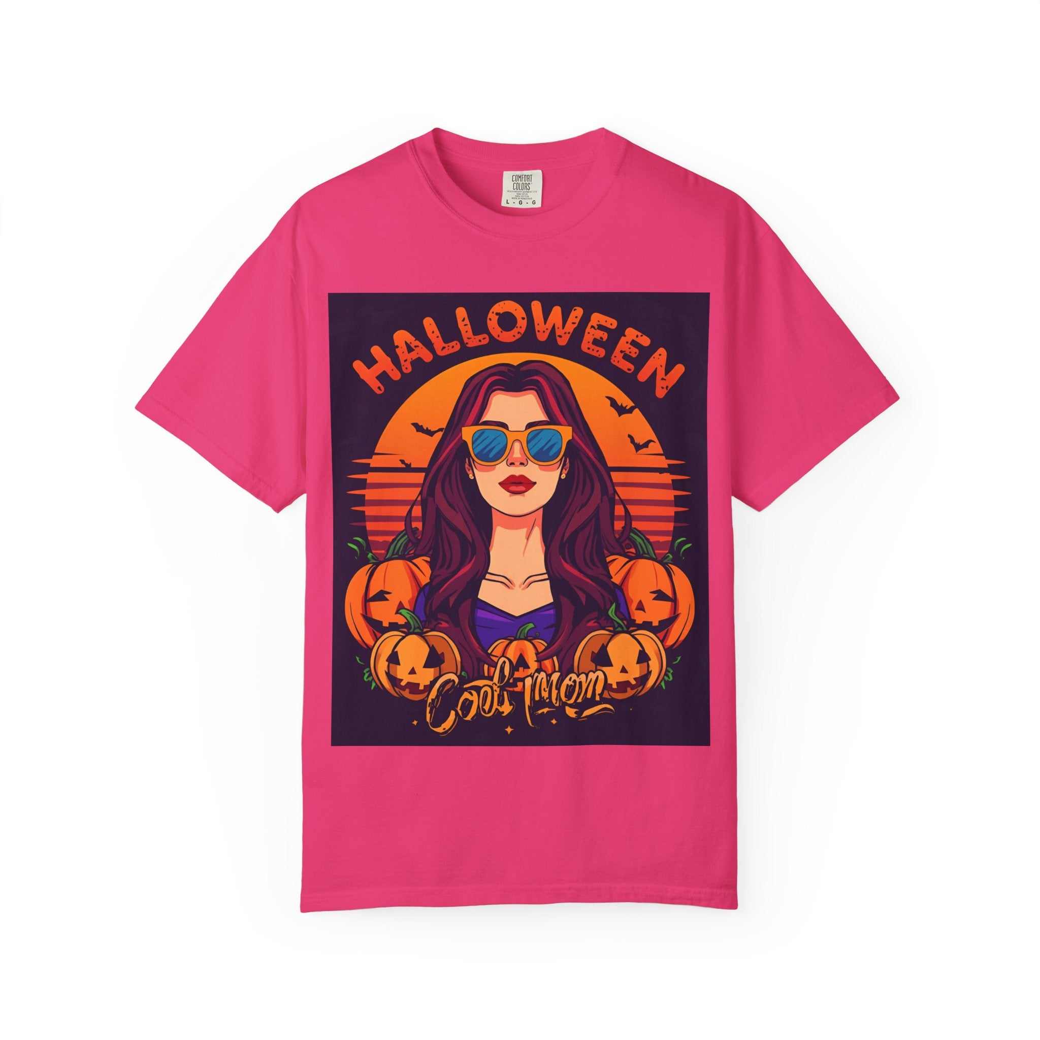 Halloween Cool Mom T-Shirt, Unisex Garment-Dyed Tee, Spooky Season Apparel, Fall Fashion, Halloween Costume Shirt