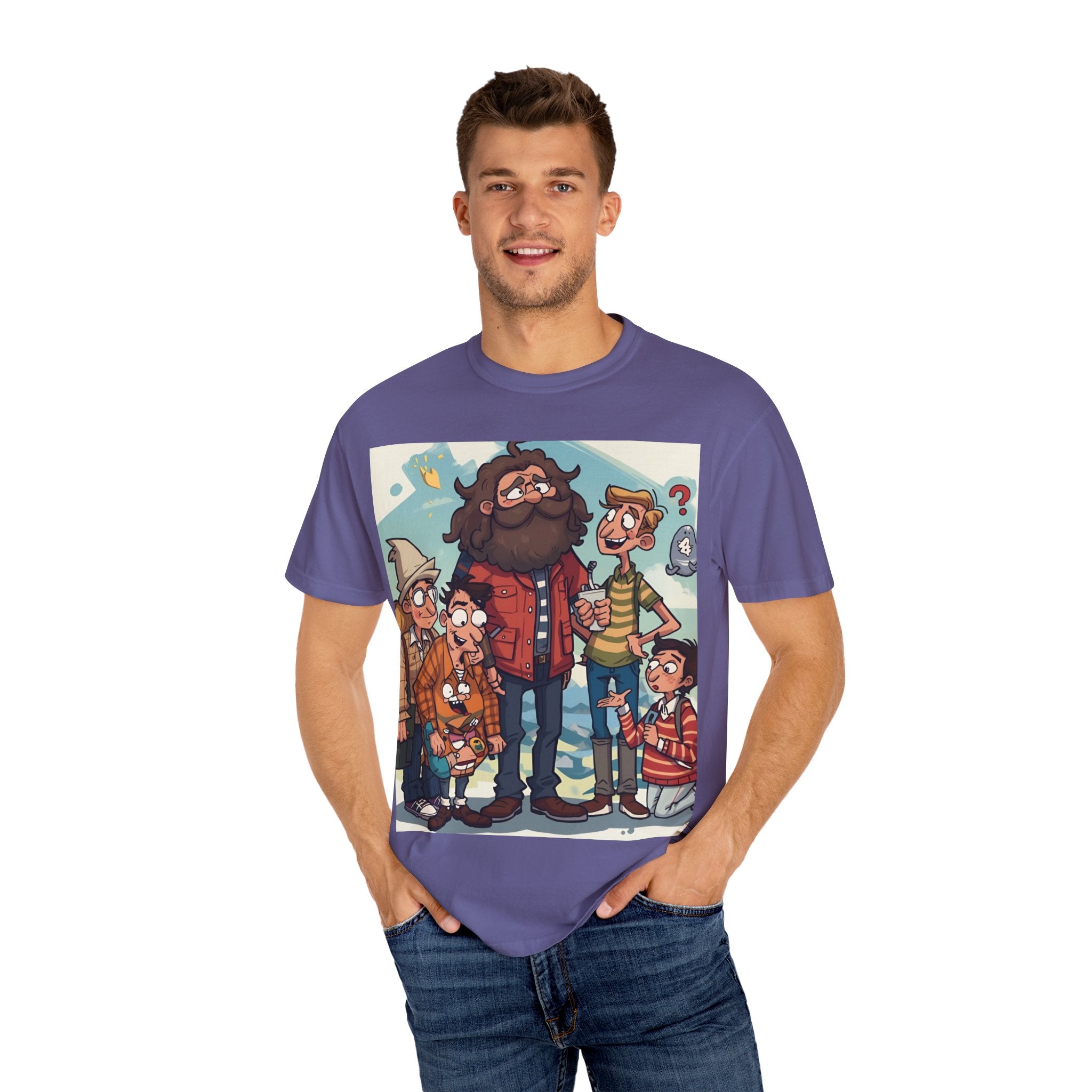 Charming Cartoon Graphic Tee, Fun Unisex T-shirt for Casual Wear, Unique Gift Ideas for Holidays, Family Gatherings, Cartoon Lovers, [...]