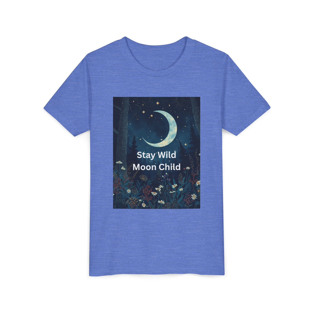 Stay Wild Moon Child Youth Tee - Adventure Tee, Nature Inspired Shirt, Cute Kids Clothing, Gift for Young Explorers, Eco-Friendly Tee