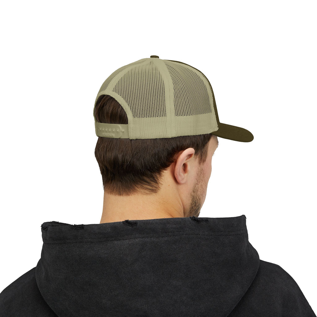 Boss Built Co. Trucker Hat — Vintage Distressed Snapback Cap for Builders & Makers