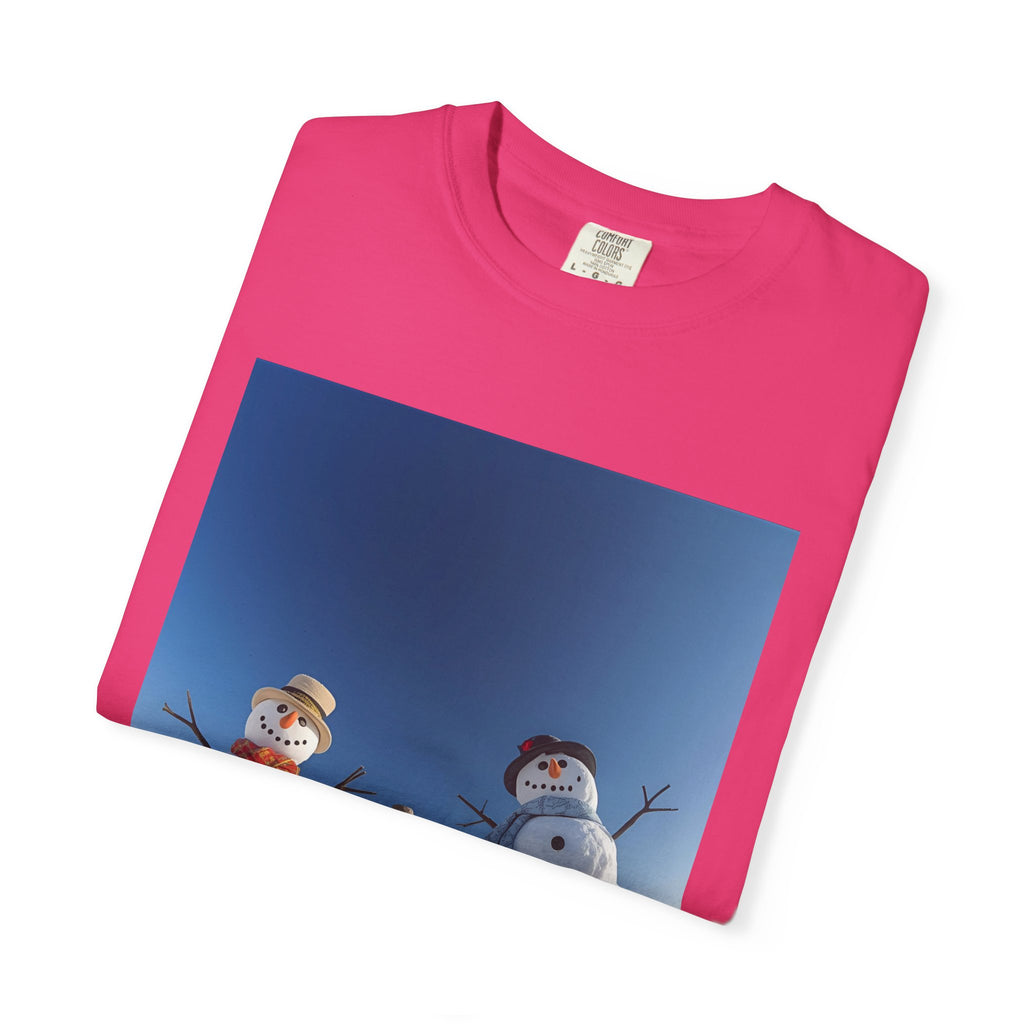Festive Christmas Snowman Winter T-Shirt | Cozy Unisex Tee for Holiday Celebrations, Winter Apparel, Christmas Gift, Snow Fun