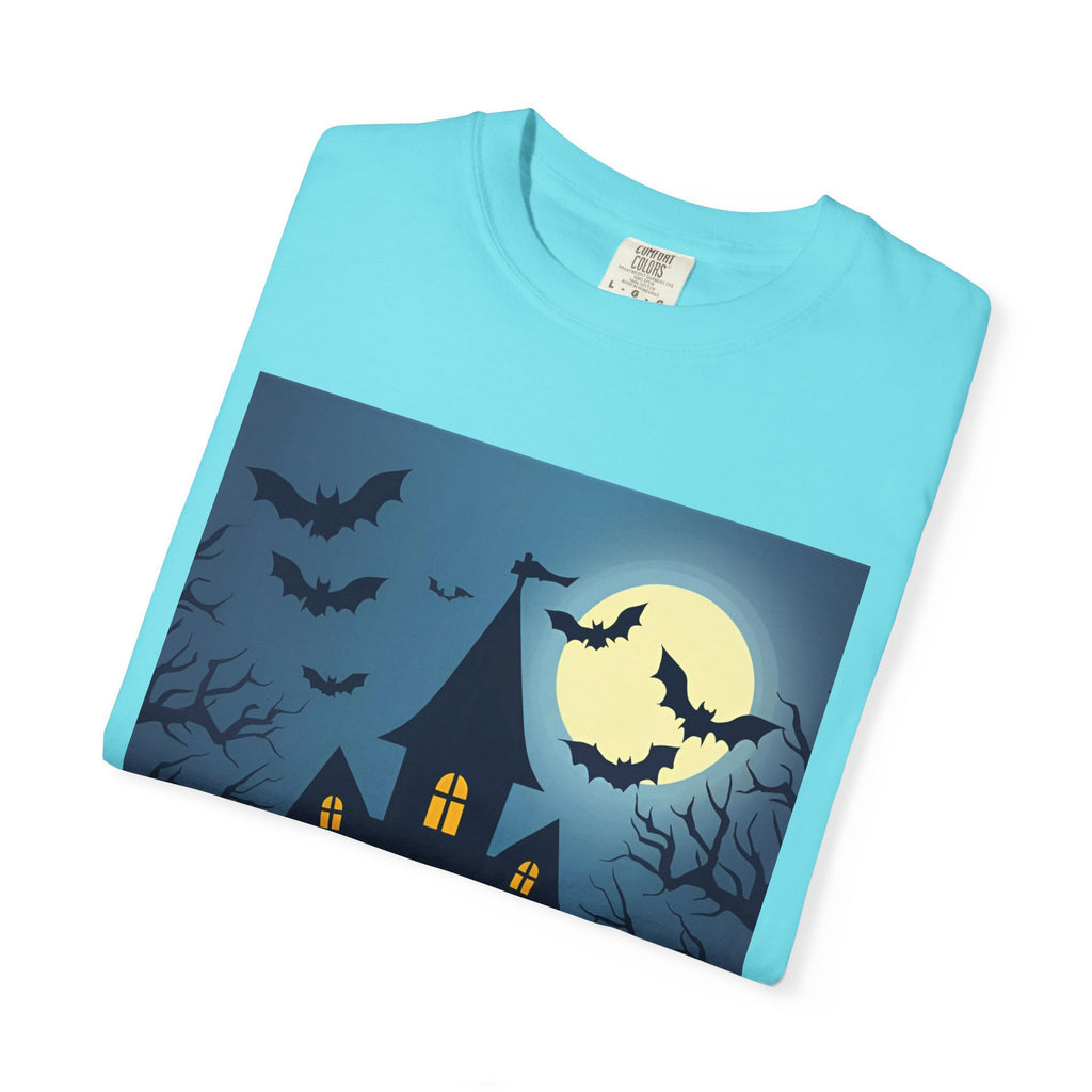 Haunted House T-Shirt, Spooky Halloween Tee, Unisex Shirt, Fall Apparel, Ghostly Graphic Tee, October Celebration Outfit