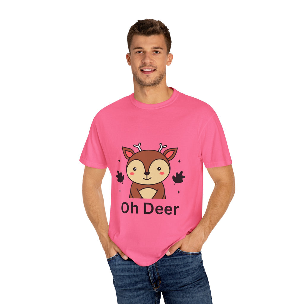 Cute Animal Graphic T-Shirt, Oh Deer Tee, Gift for Animal Lovers, Funny Shirt for Family, Casual Wear, Unisex Fashion