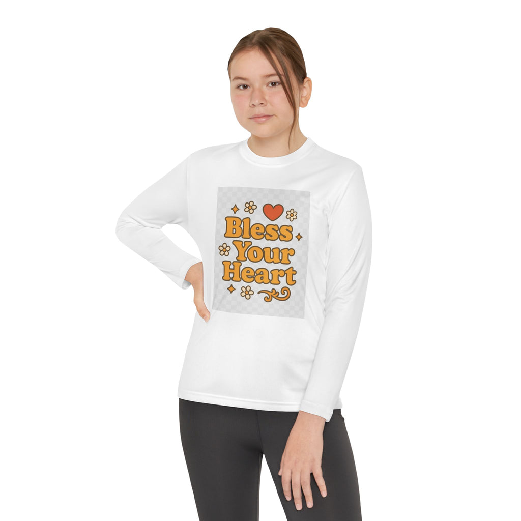 Bless Your Heart Youth Long Sleeve Competitor Tee