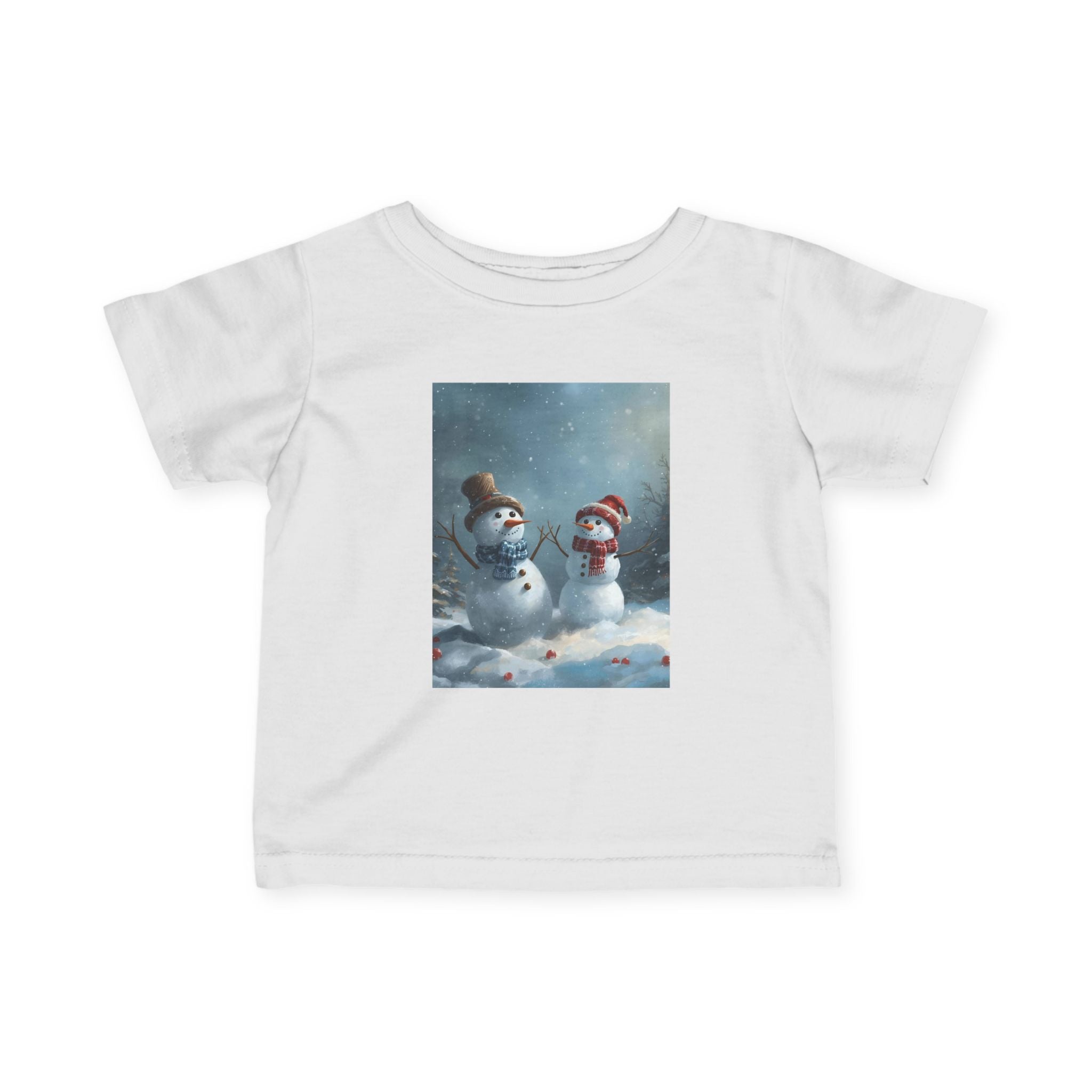 Christmas Snowman Winter Wonderland Infant Tee, Snowman Baby Shirt, Cute Kids Winter Clothes, Holiday Toddler Outfit, Cozy Preschool Apparel