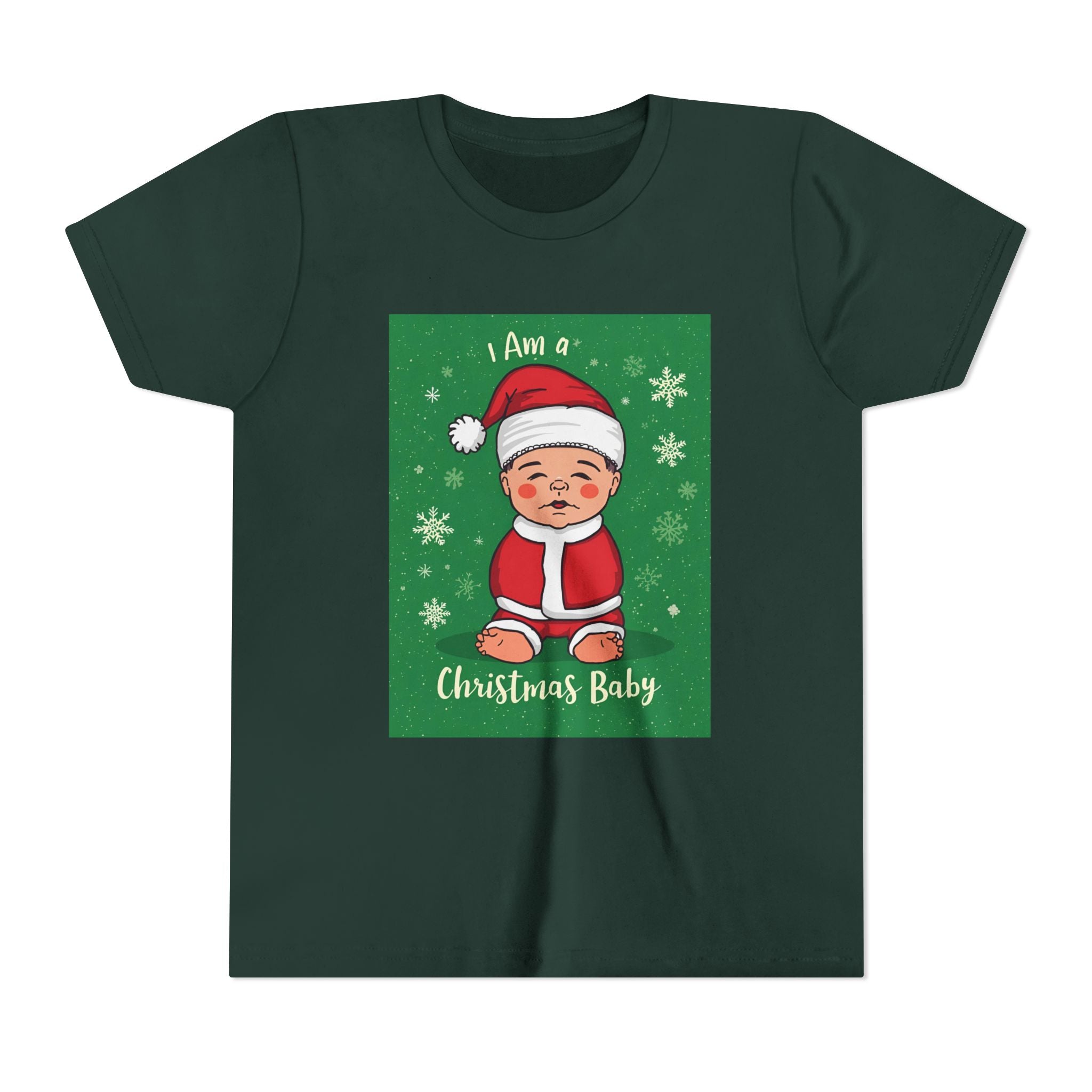 I Am A Christmas Baby Youth Short Sleeve Tee