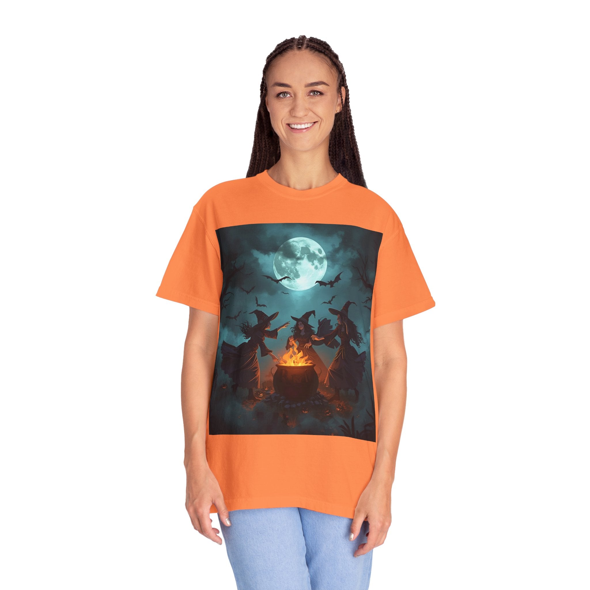 Spooky Halloween T-Shirt, Witchy Vibes Shirt, Unisex Spooky Tee, Halloween Costume Top, Witch Cauldron Graphic Shirt
