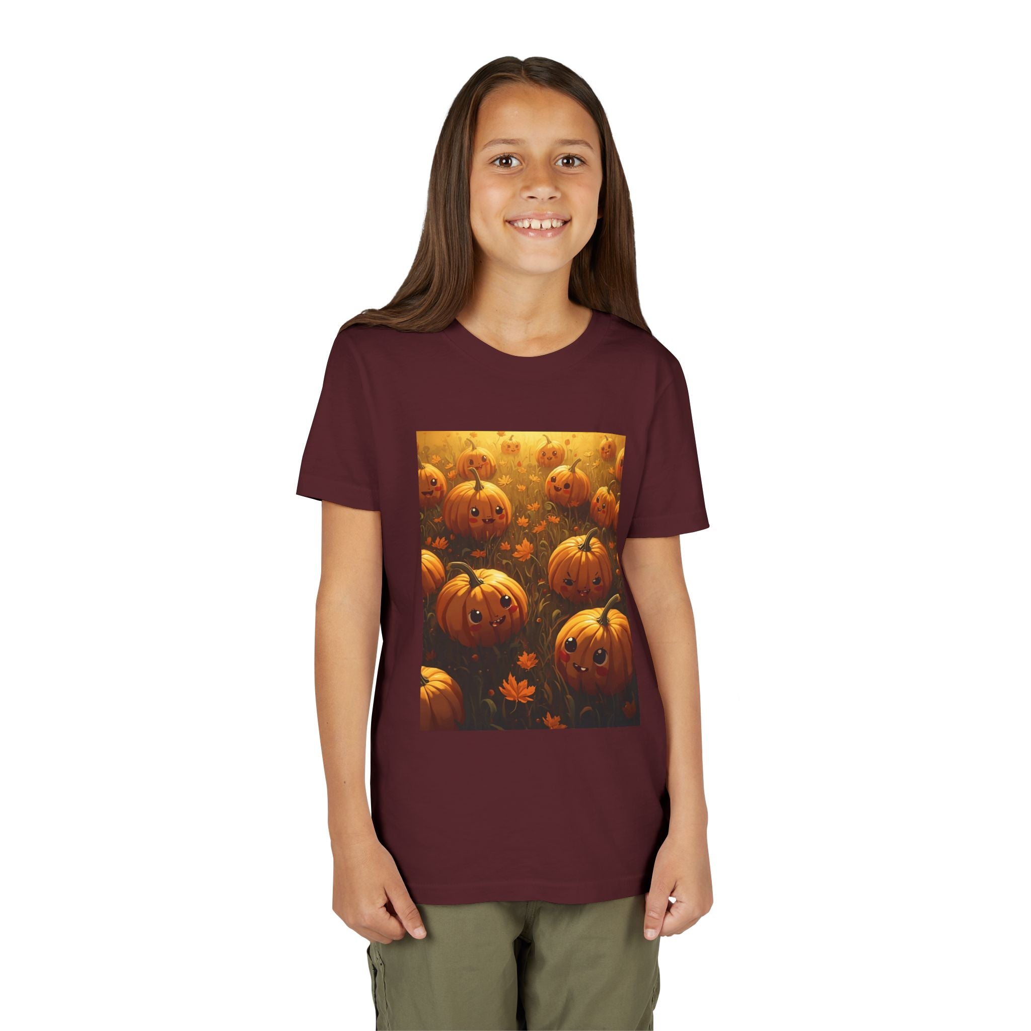 Pumpkin Halloween Youth Tee, Fall Shirt, Halloween Gift, Kids Halloween Apparel, Harvest Celebration T-shirt