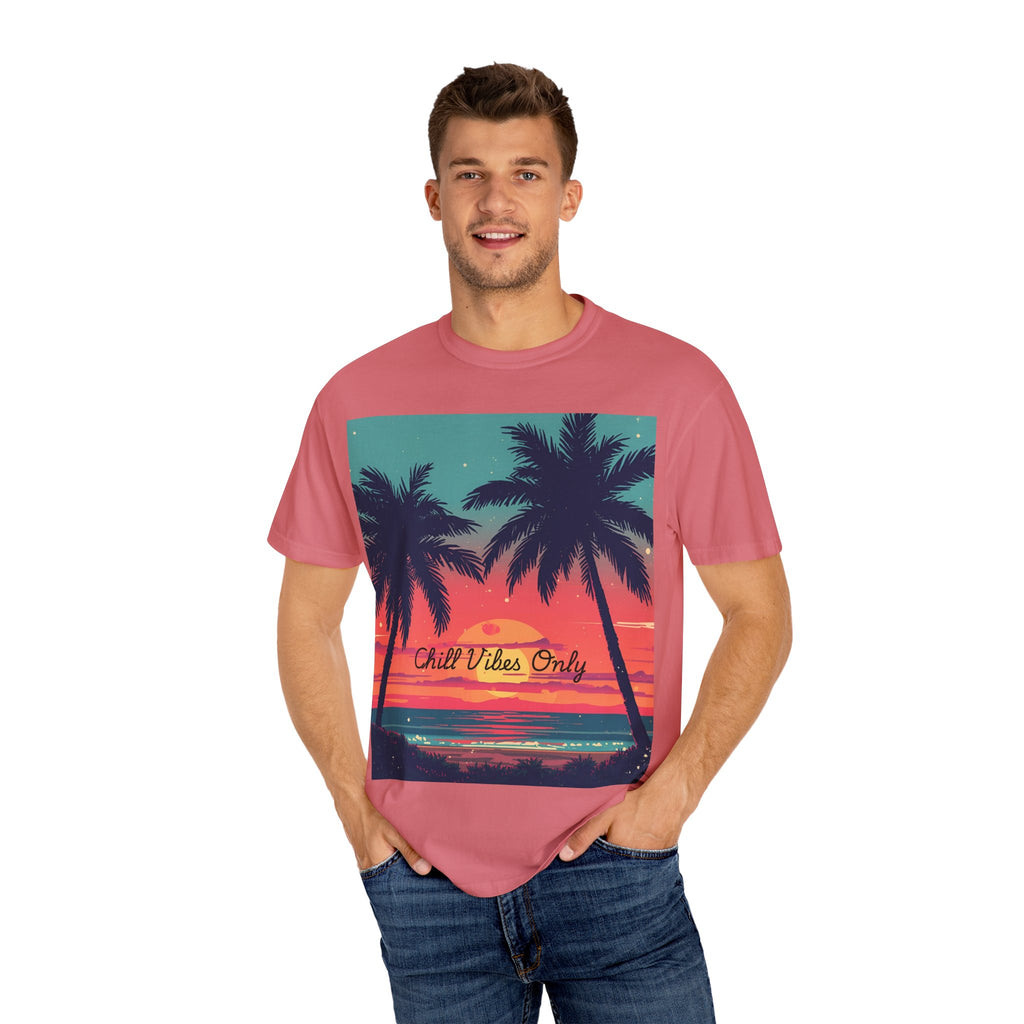 Tropical Sunset Unisex Garment-Dyed T-shirt