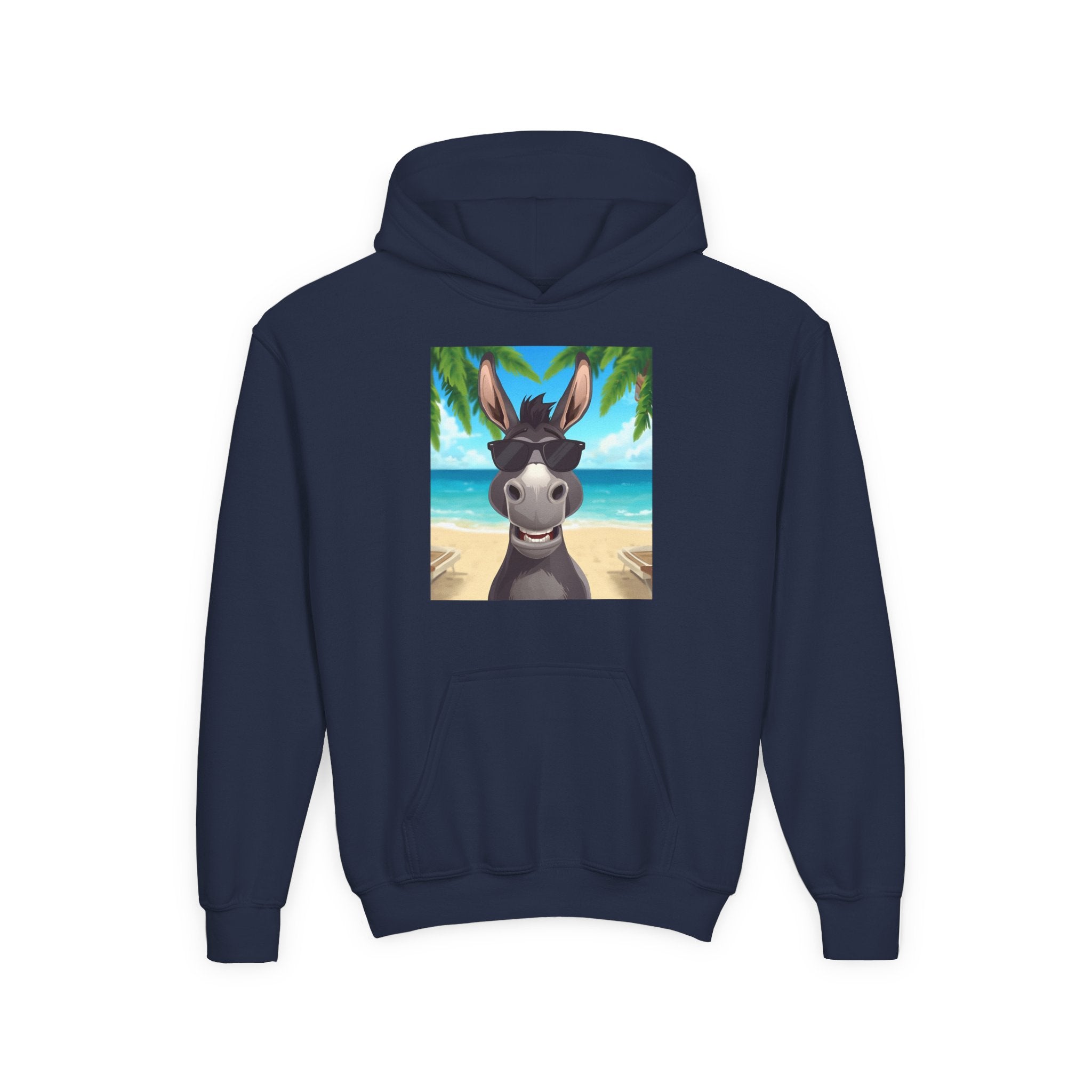 Donkey Beach Vibes Youth Heavy Blend Hooded Sweatshirt