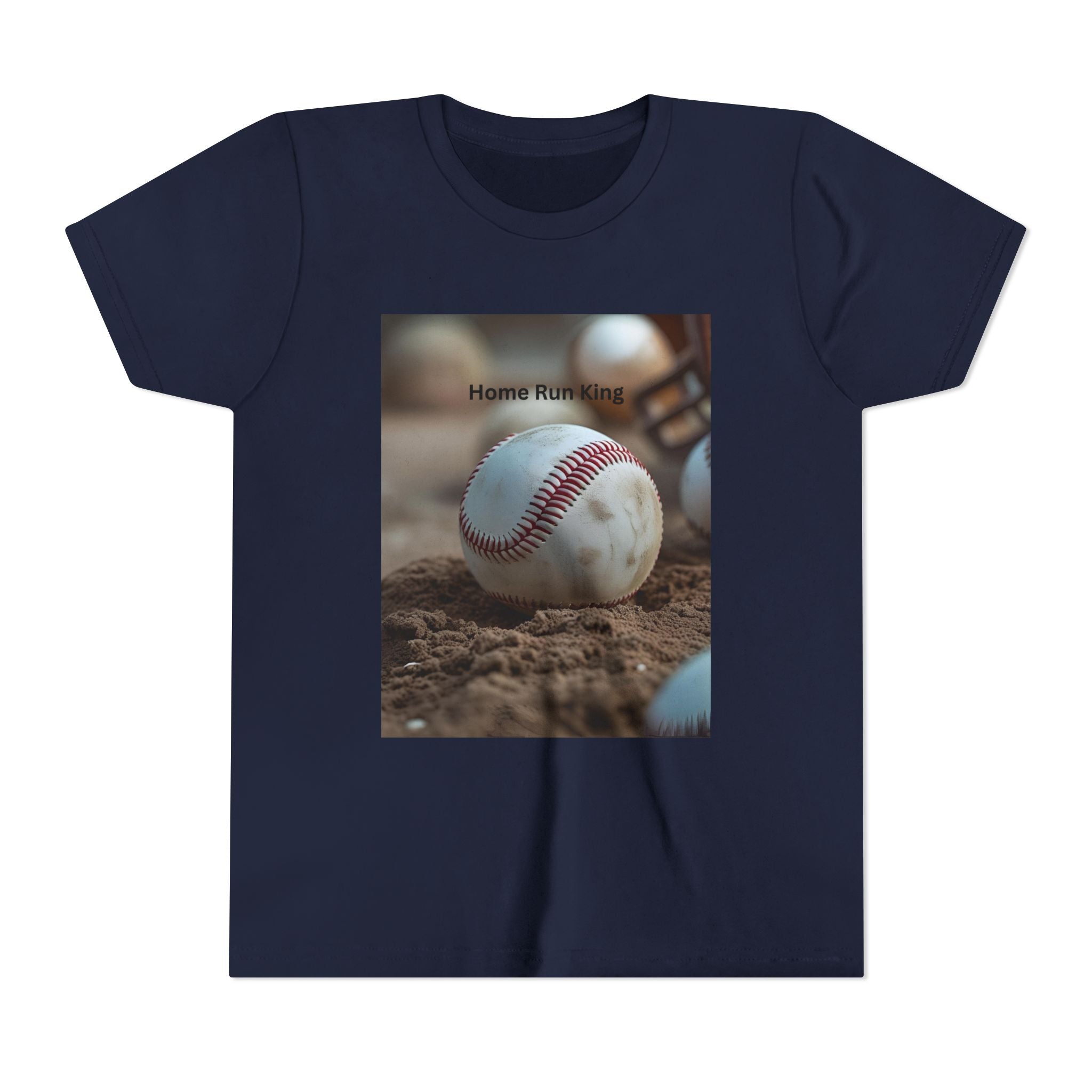 Home Run King Youth Tee, Baseball Shirt, Kids Sports Apparel, Gift for Young Athletes, Perfect for Birthdays, Sports Events, Team Spirit