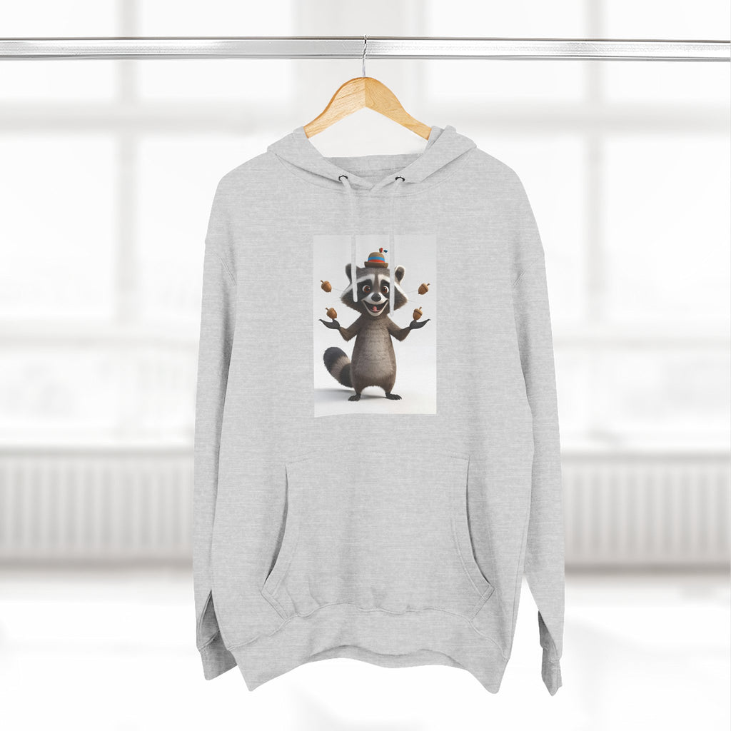 Raccoon Three-Panel Fleece Hoodie