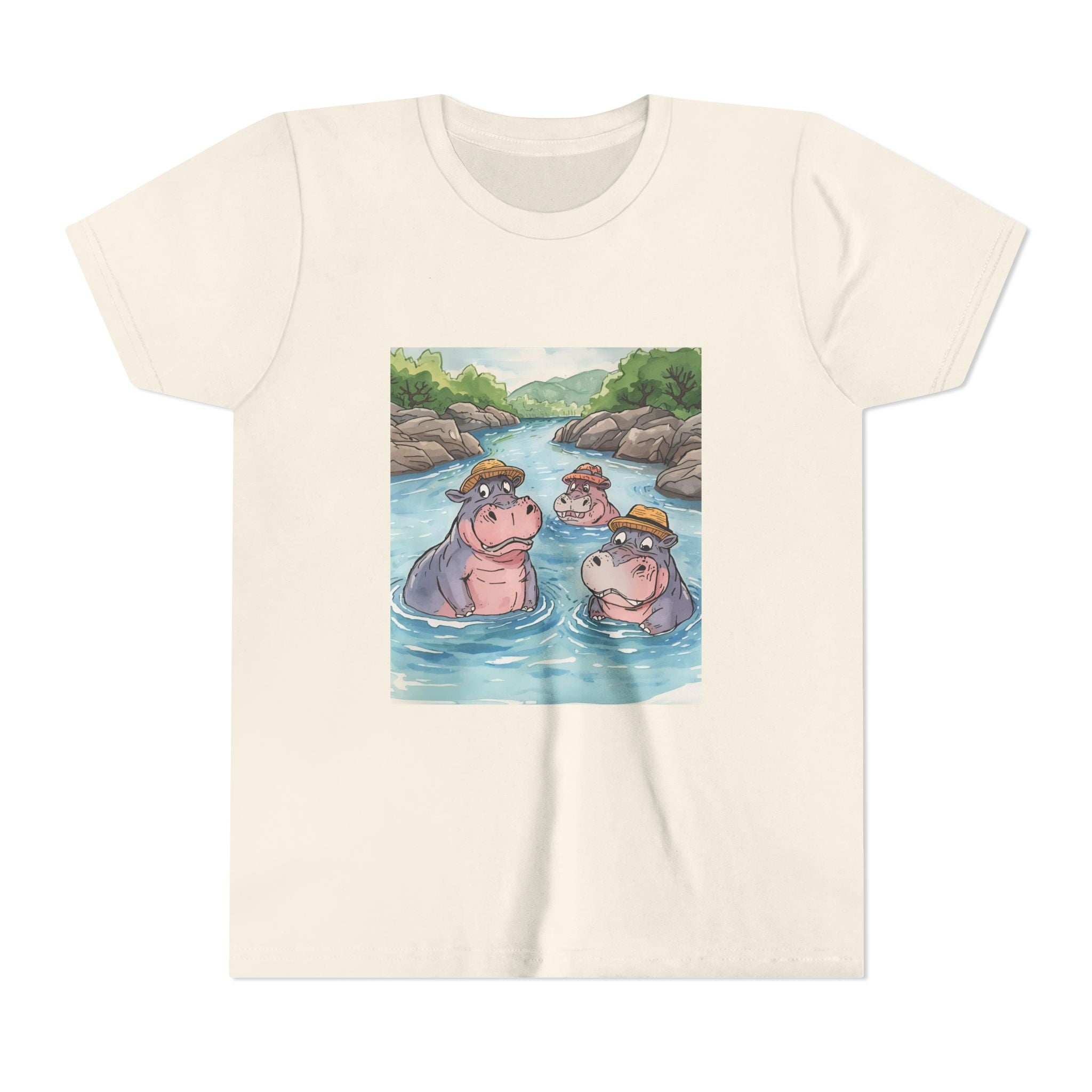 Hippo Cute Youth Short Sleeve Tee