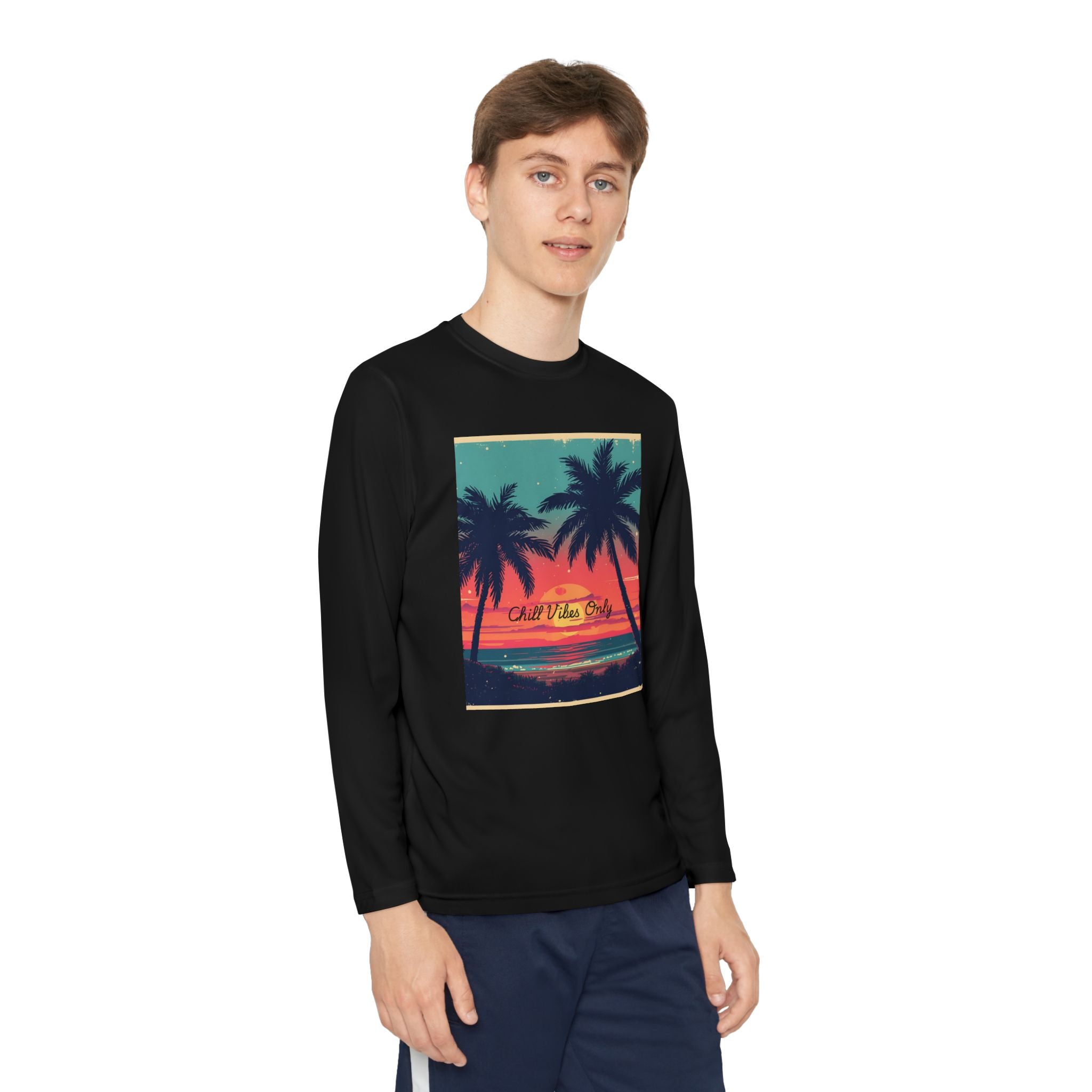Tropical Sunset Youth Long Sleeve Competitor Tee