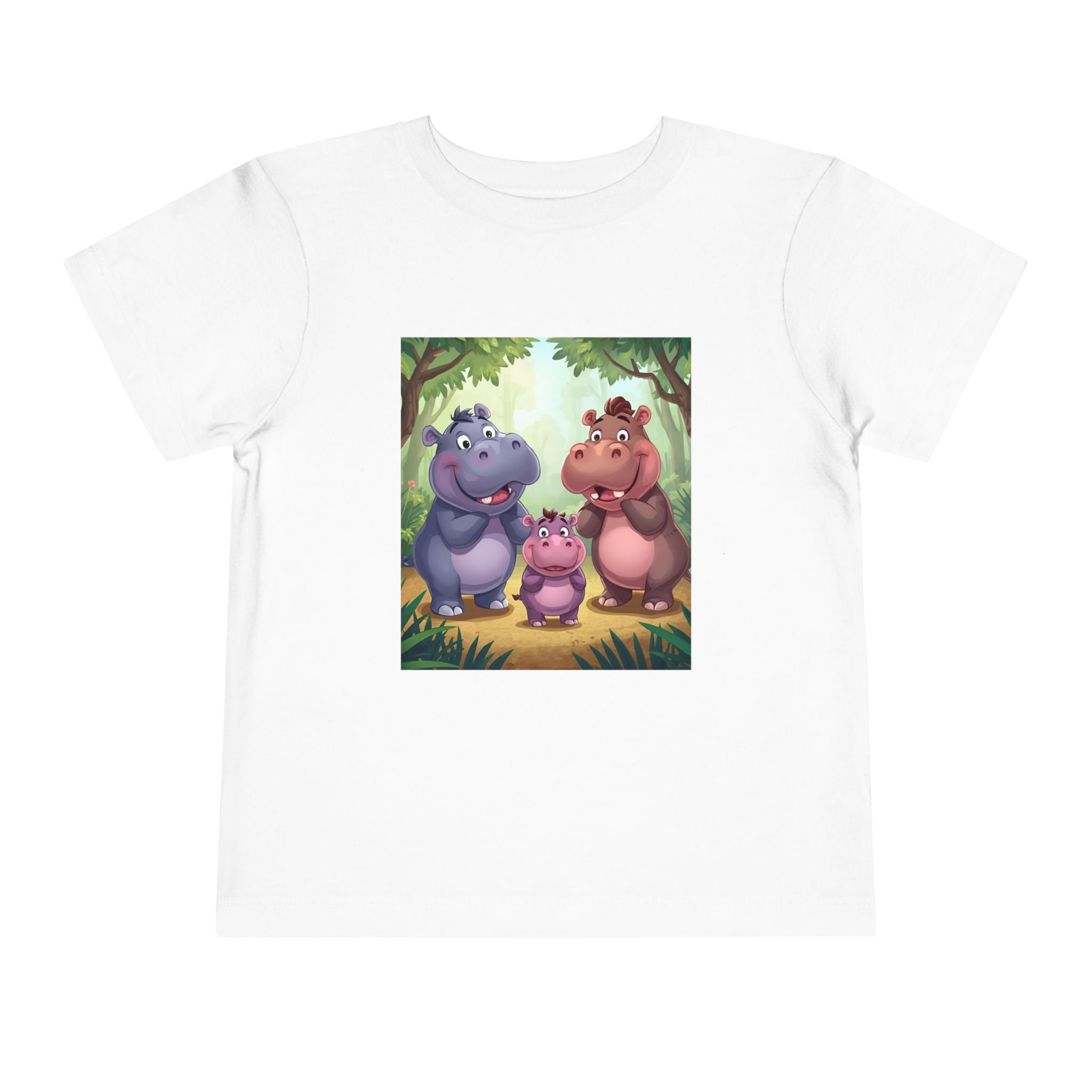Hippo Cute Toddler Short Sleeve Tee