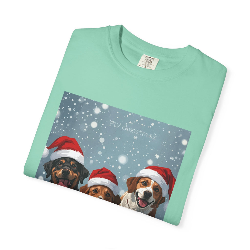 Cute Festive Christmas Dog Lover T-Shirt, Cute Holiday Shirt, Unisex Christmas Apparel, Gift for Pet Owners, Winter Celebration Tee
