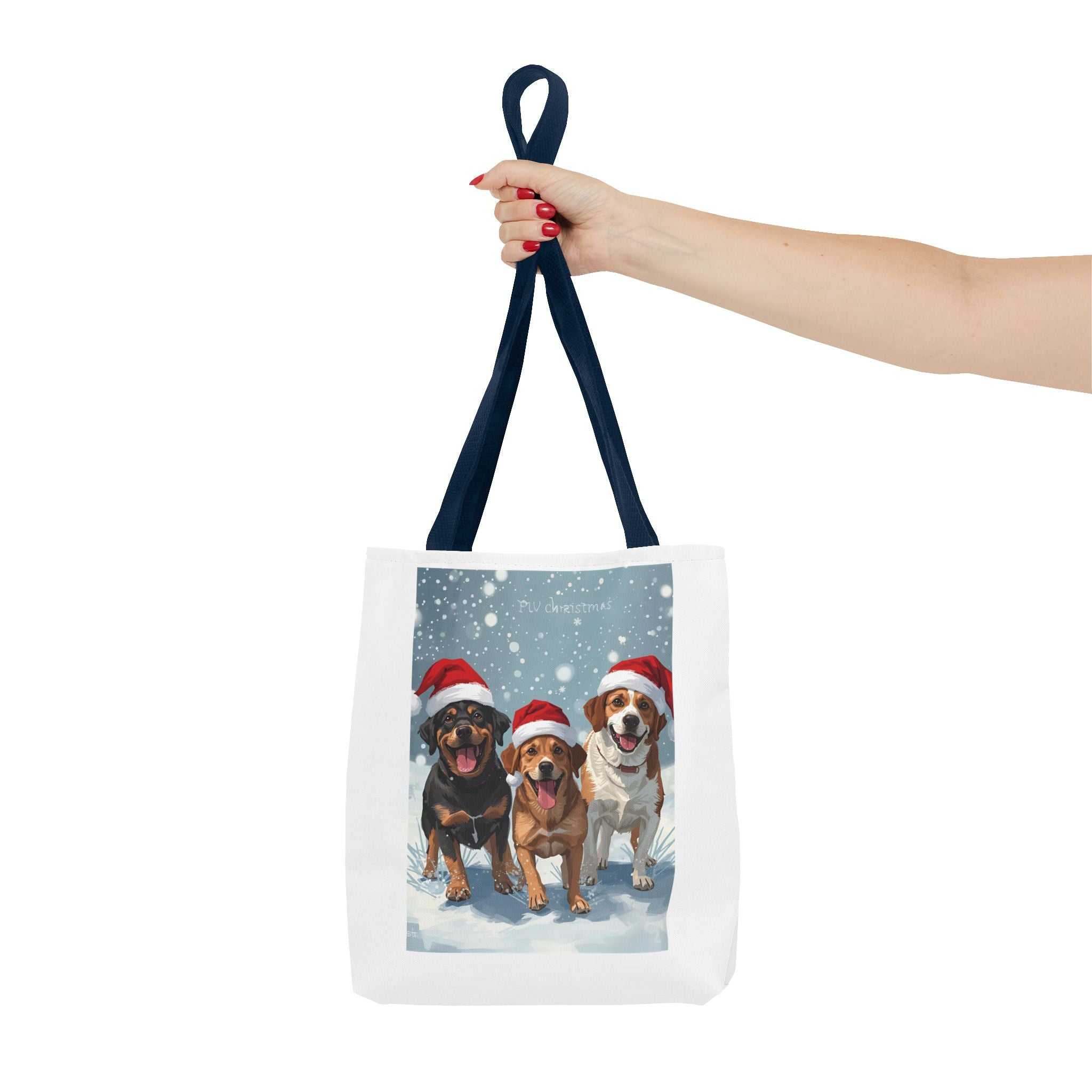 Christmas Dogs Tote Bag | Festive Pet Lover Gift, Snowy Holiday Shopping, Cute Animal Tote, Winter Accessory, Gift for Dog Owners