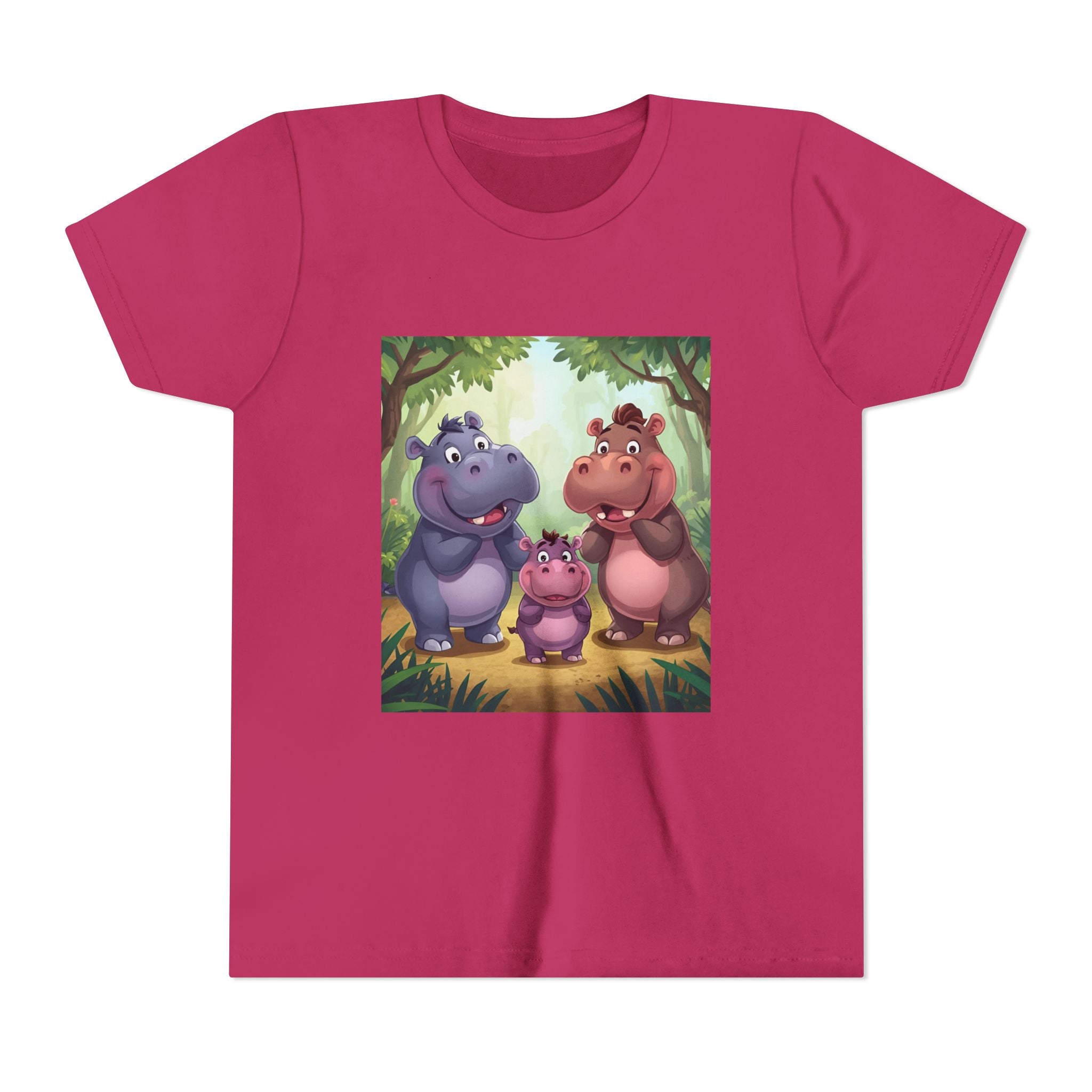 Hippo Cute Youth Short Sleeve Tee