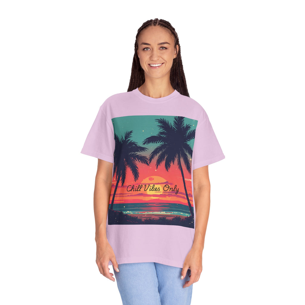Tropical Sunset Unisex Garment-Dyed T-shirt