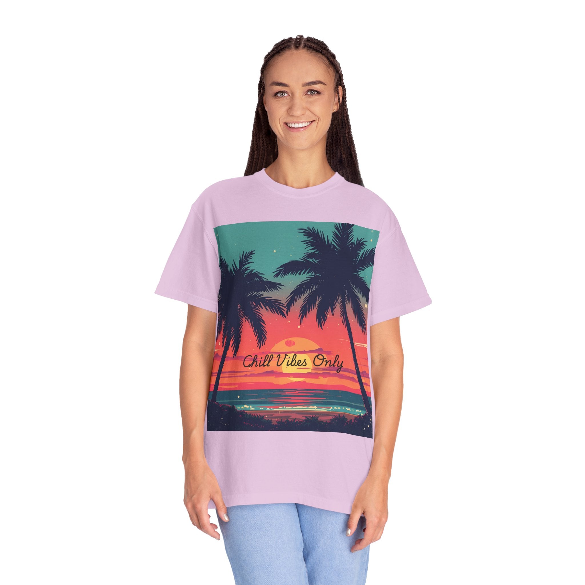 Tropical Sunset Unisex Garment-Dyed T-shirt