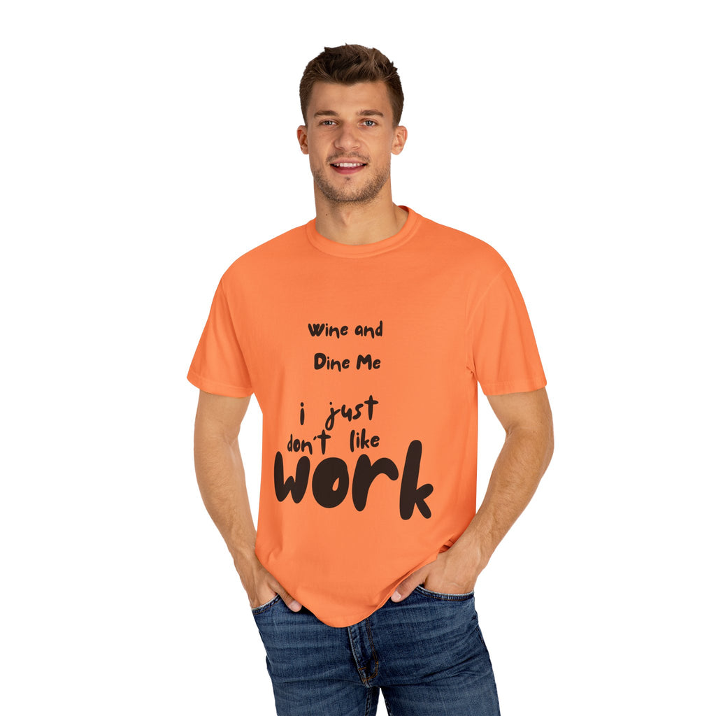 Wine & Dine Unisex T-Shirt: Casual Humor Tee for Parties, Gifts, or Everyday Wear – Fun Statement Shirt