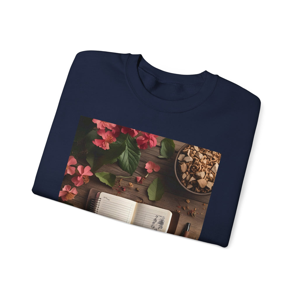 Floral Inspirational Sweatshirt | Cozy Crewneck for Writers, Nature Lovers, Journal Enthusiasts, Perfect Gift for Friends