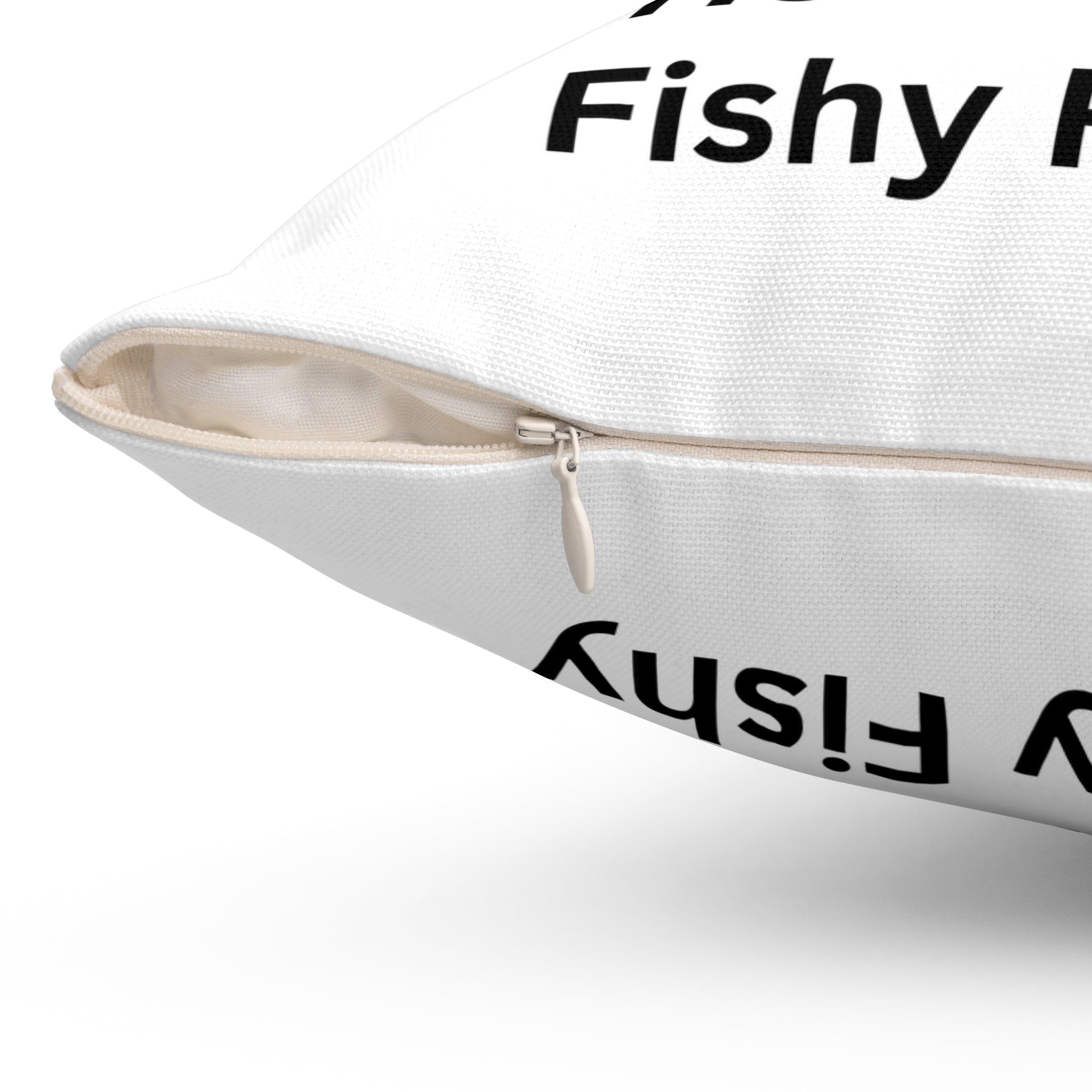 Here Fishy Fishy Fishy Spun Polyester Square Pillow