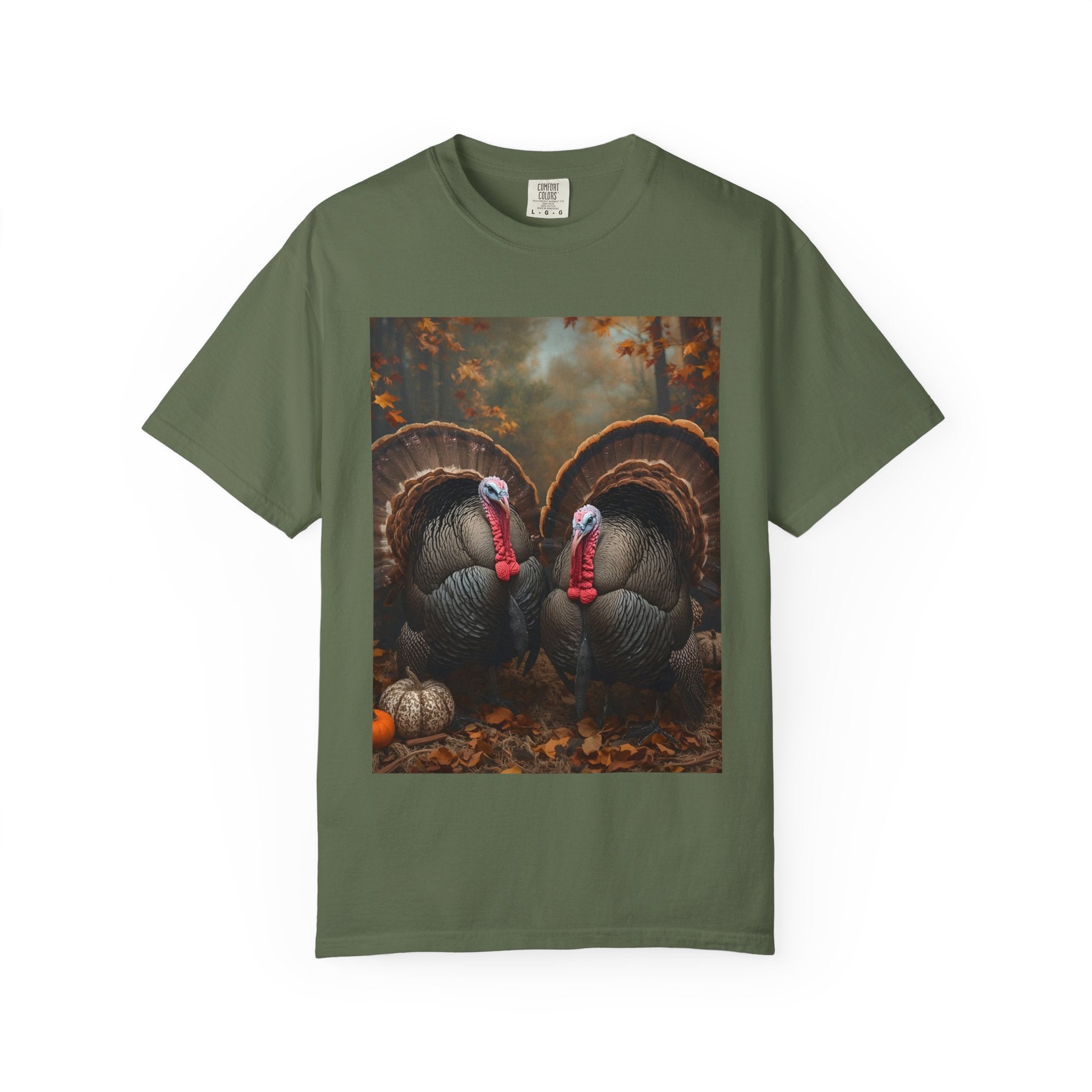 Thanksgiving Turkey Graphic Tee, Unisex Gift for Fall, Harvest Party Shirt, Cute Casual Outfit, Family Gathering Apparel