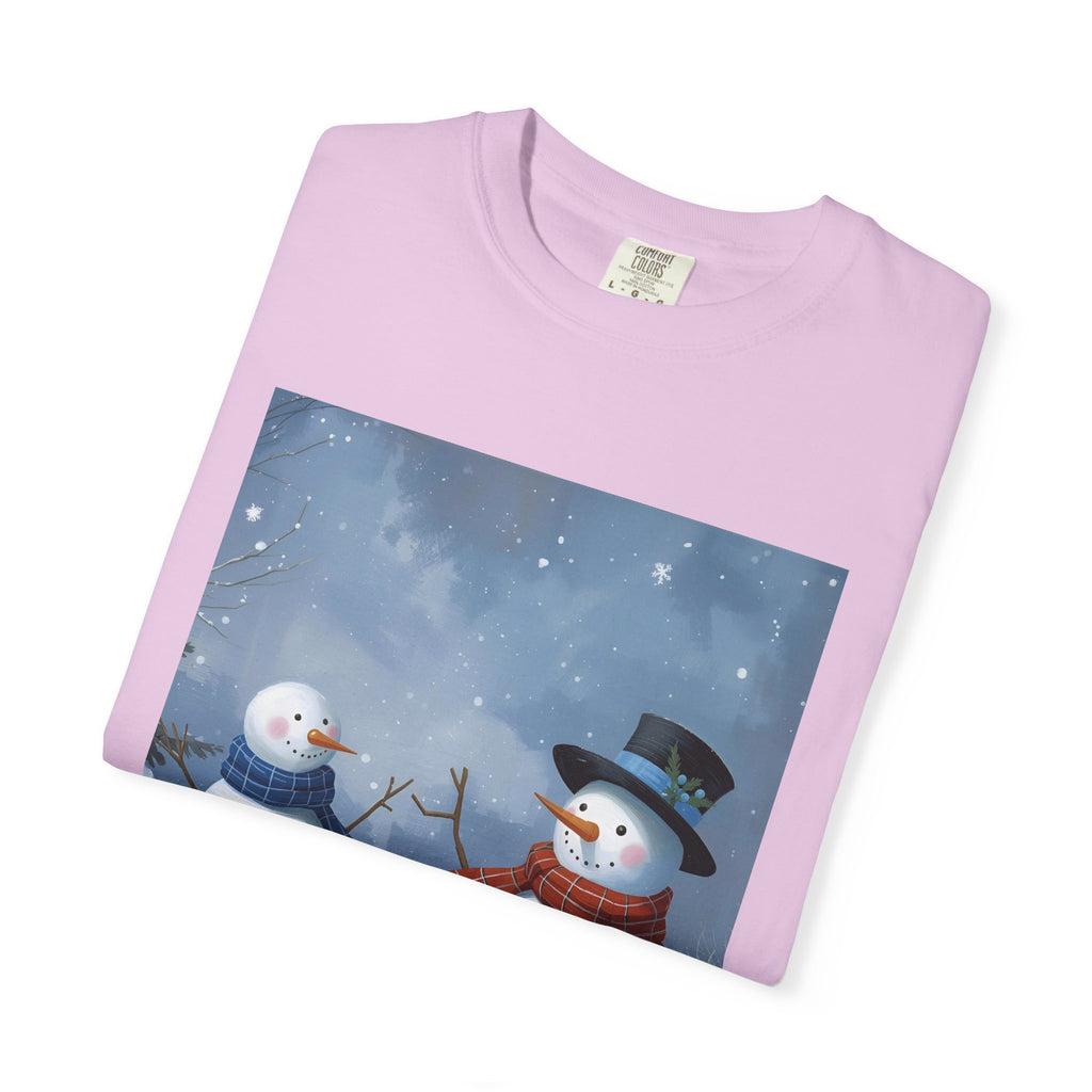 Christmas Snowman Family T-Shirt, Unisex Graphic Tee, Holiday Gift, Winter Apparel, Cozy Casual Wear, Christmas T-Shirt
