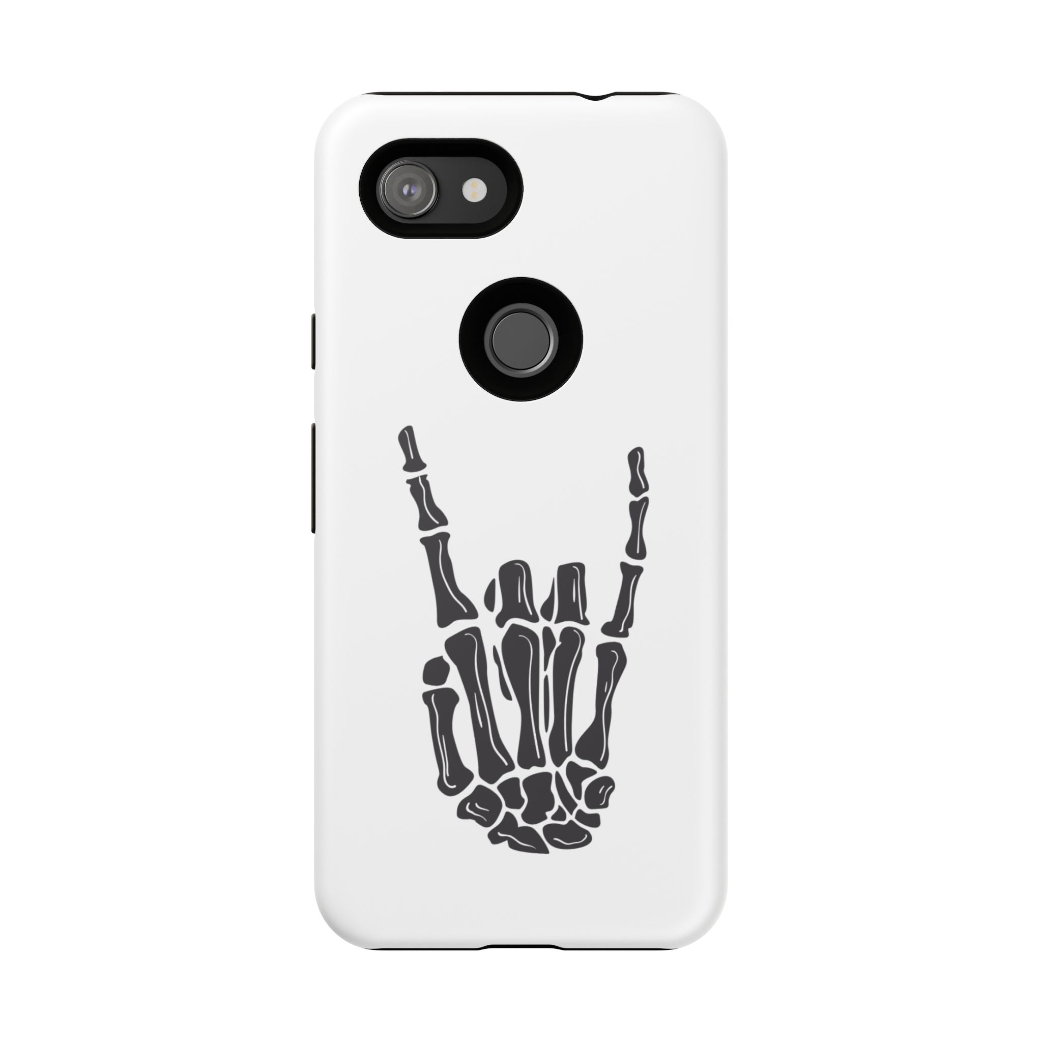 Rock On Skeleton Phone Case, Edgy Phone Cover, Tough Cases for Music Lovers, Halloween Accessories, Gifts for Him