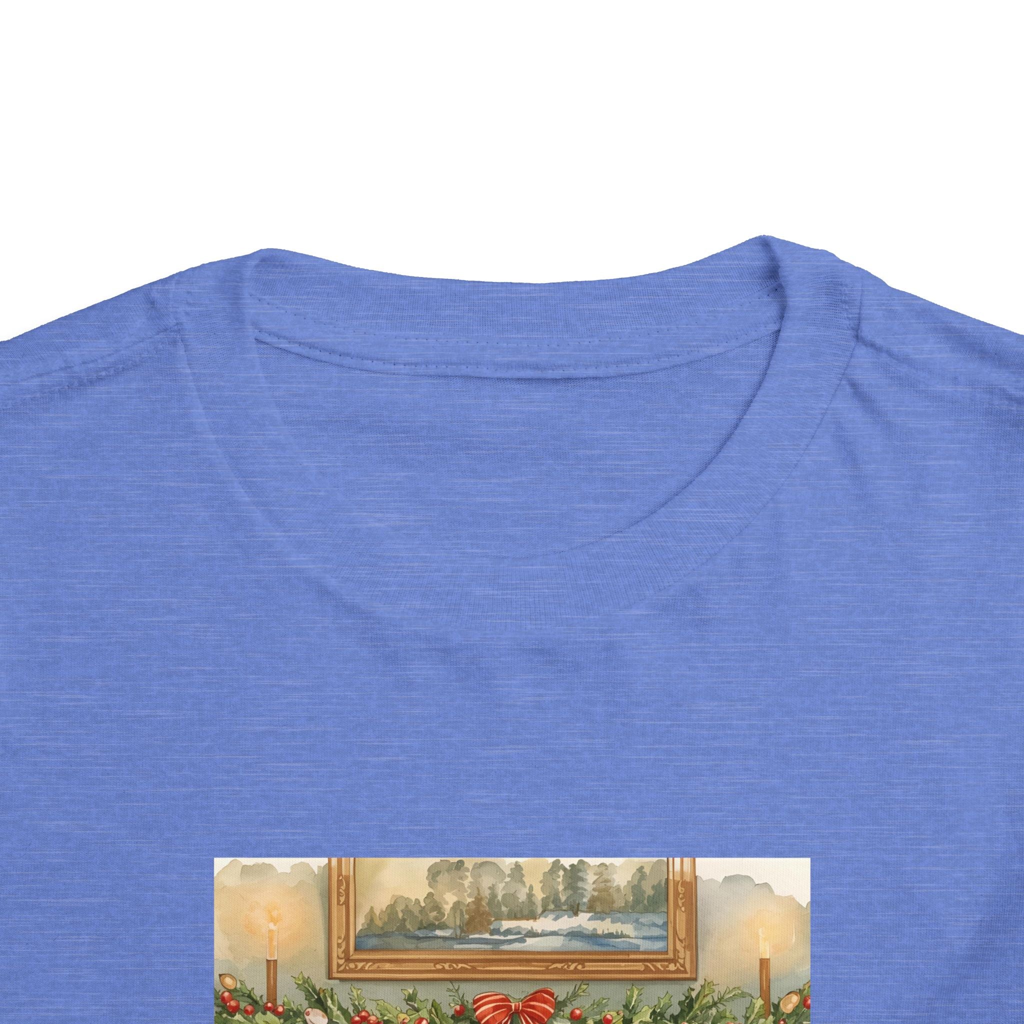 Christmas Stocking Fireplace Toddler Short Sleeve Tee