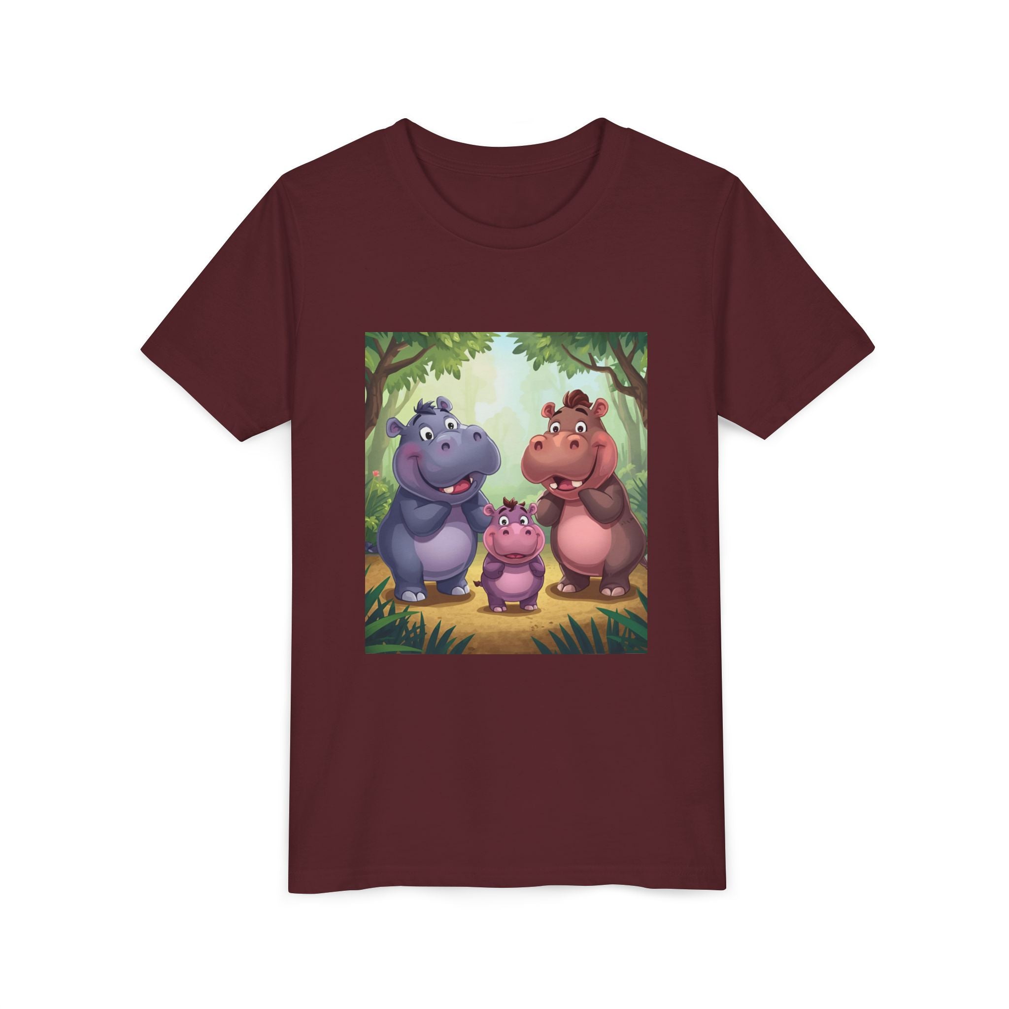 Hippo Cute Youth Short Sleeve Tee