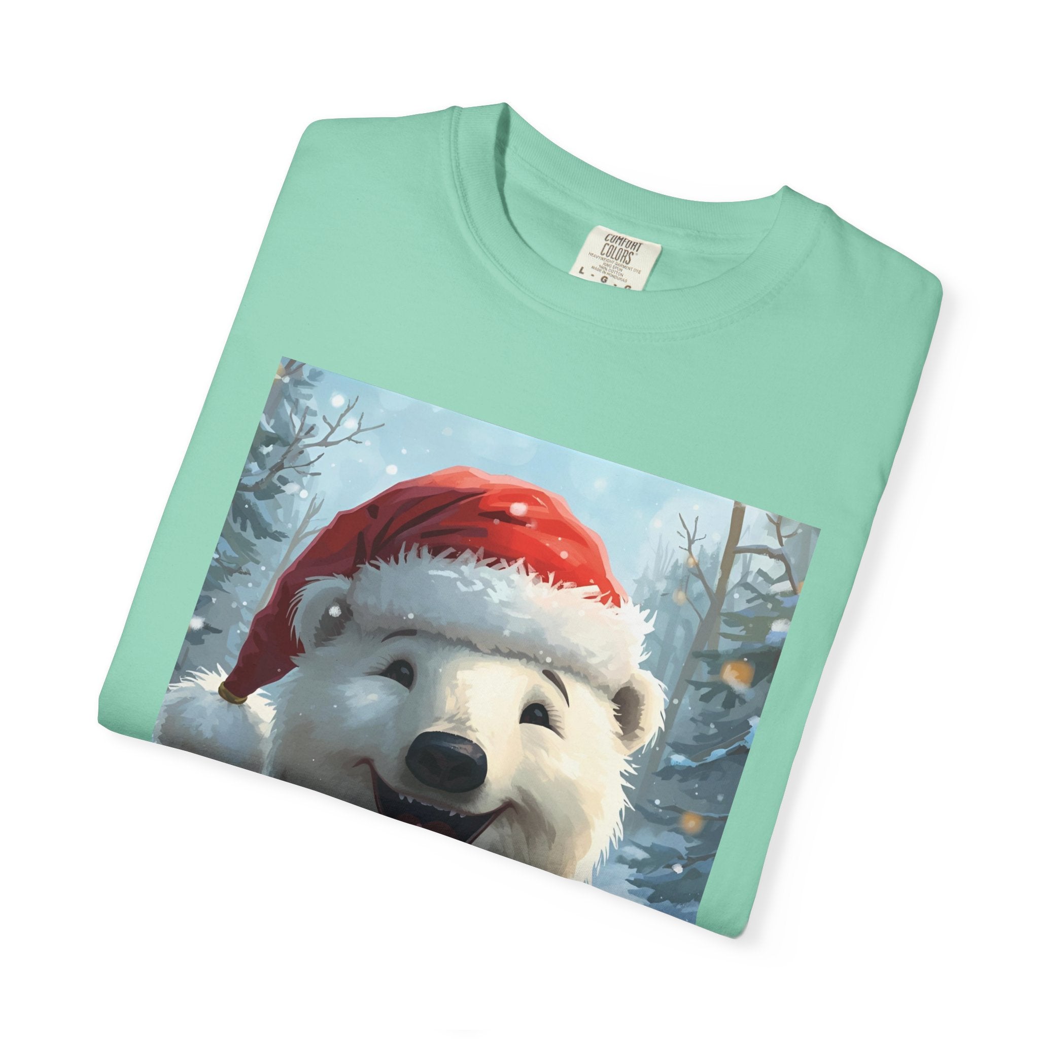 Christmas Polar Bear T-shirt, Holiday Tee, Unisex Gift Shirt, Winter Apparel, Cute Animal T-shirt