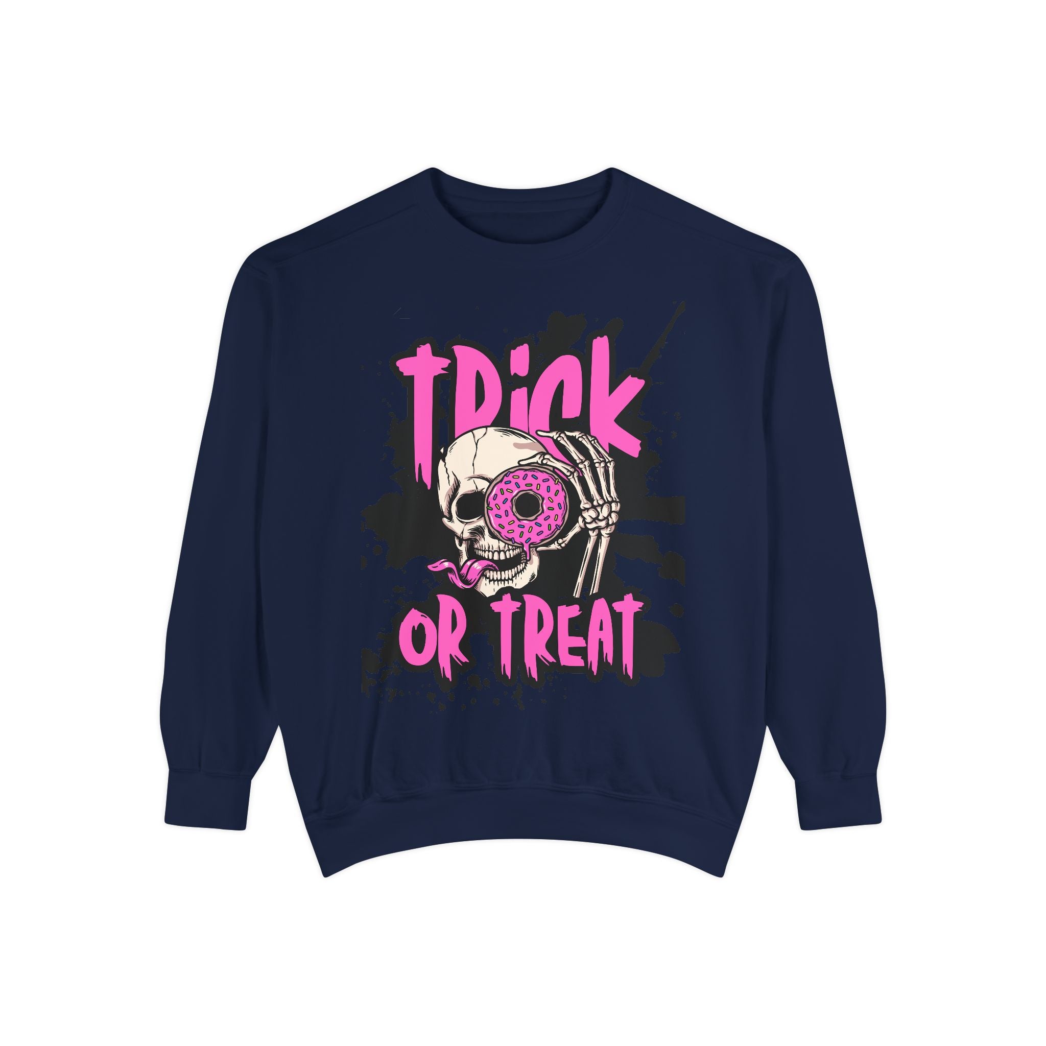 Trick or Treat Skull Unisex Garment-Dyed Sweatshirt