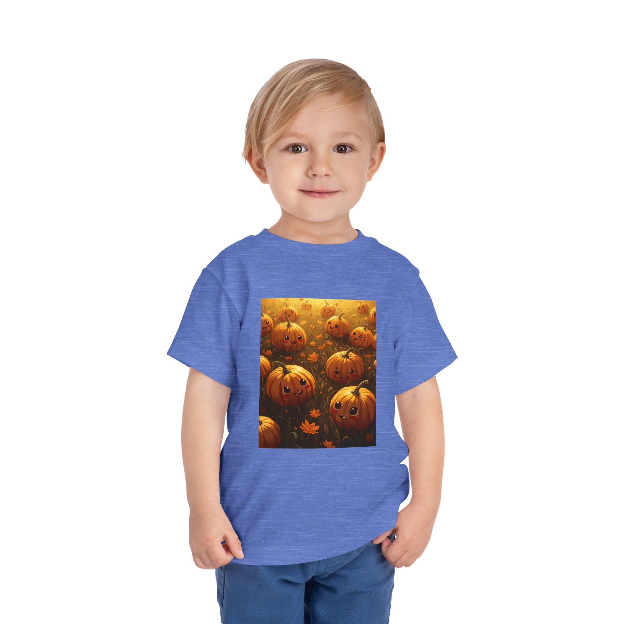 Pumpkin Halloween Toddler Tee - Cute Halloween Shirt, Fall Outfit, Pumpkin Lovers Gift, Kids Halloween Apparel, Toddler Party Tee