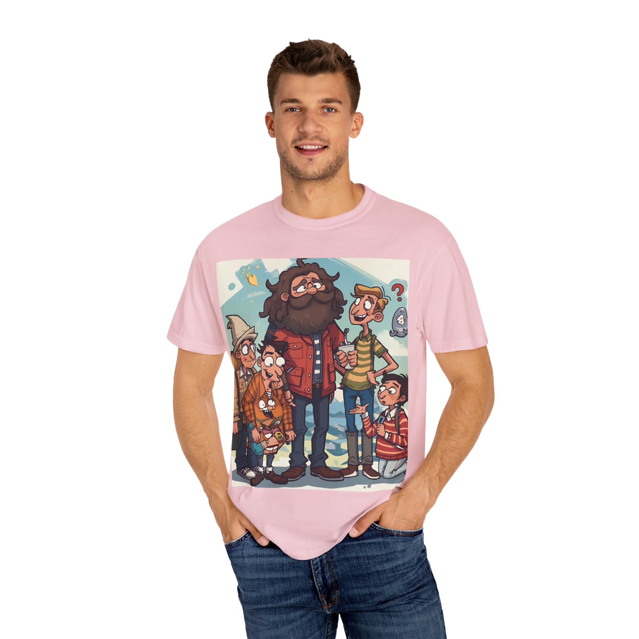Charming Cartoon Graphic Tee, Fun Unisex T-shirt for Casual Wear, Unique Gift Ideas for Holidays, Family Gatherings, Cartoon Lovers, [...]