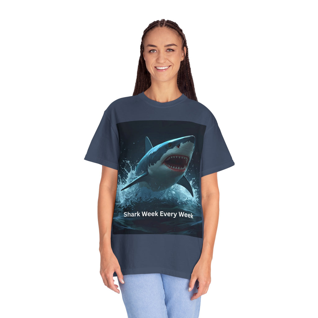 Shark Week Unisex T-Shirt | Fun Ocean Lover Tee, Summer Beachwear, Gift for Shark Fans, Party Outfit, Ocean Conservation Awareness
