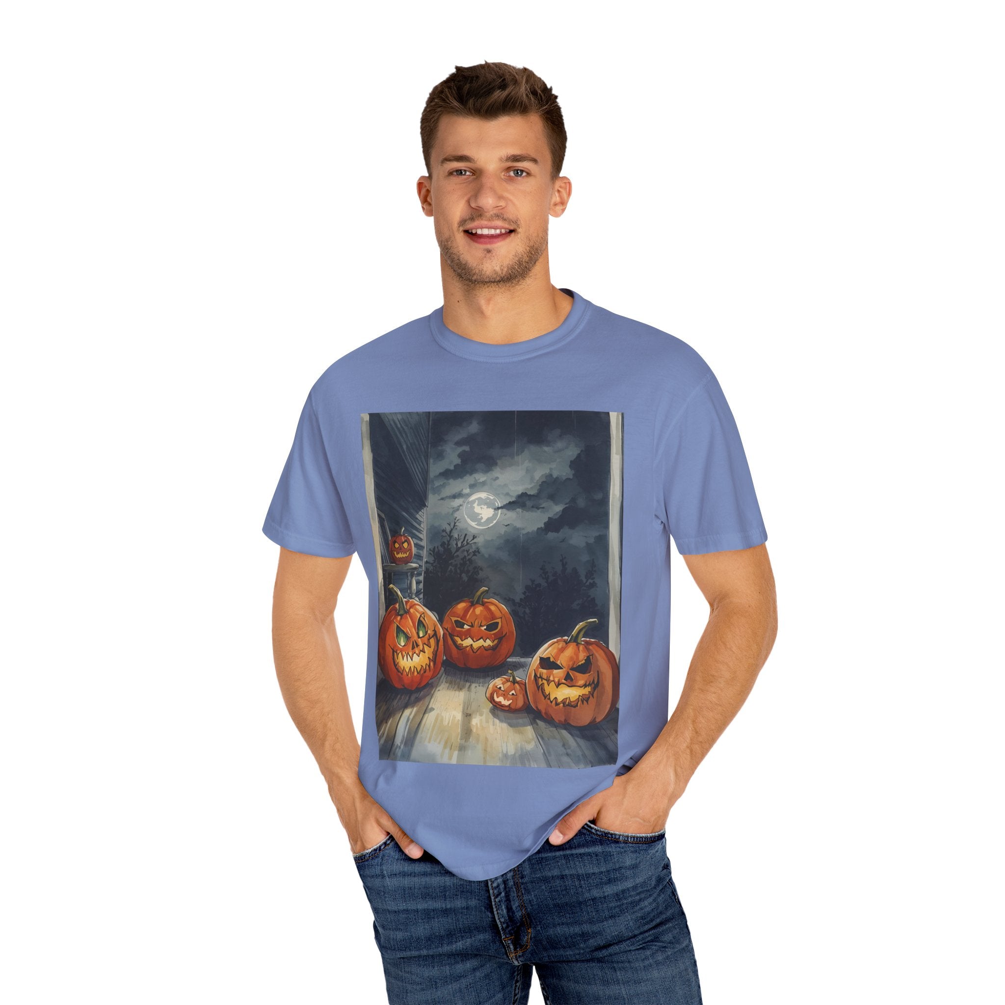 Spooky Pumpkin Night T-Shirt | Halloween Tee, Unisex Shirt, Fall Apparel, Trick or Treat Outfit, Casual Halloween Style